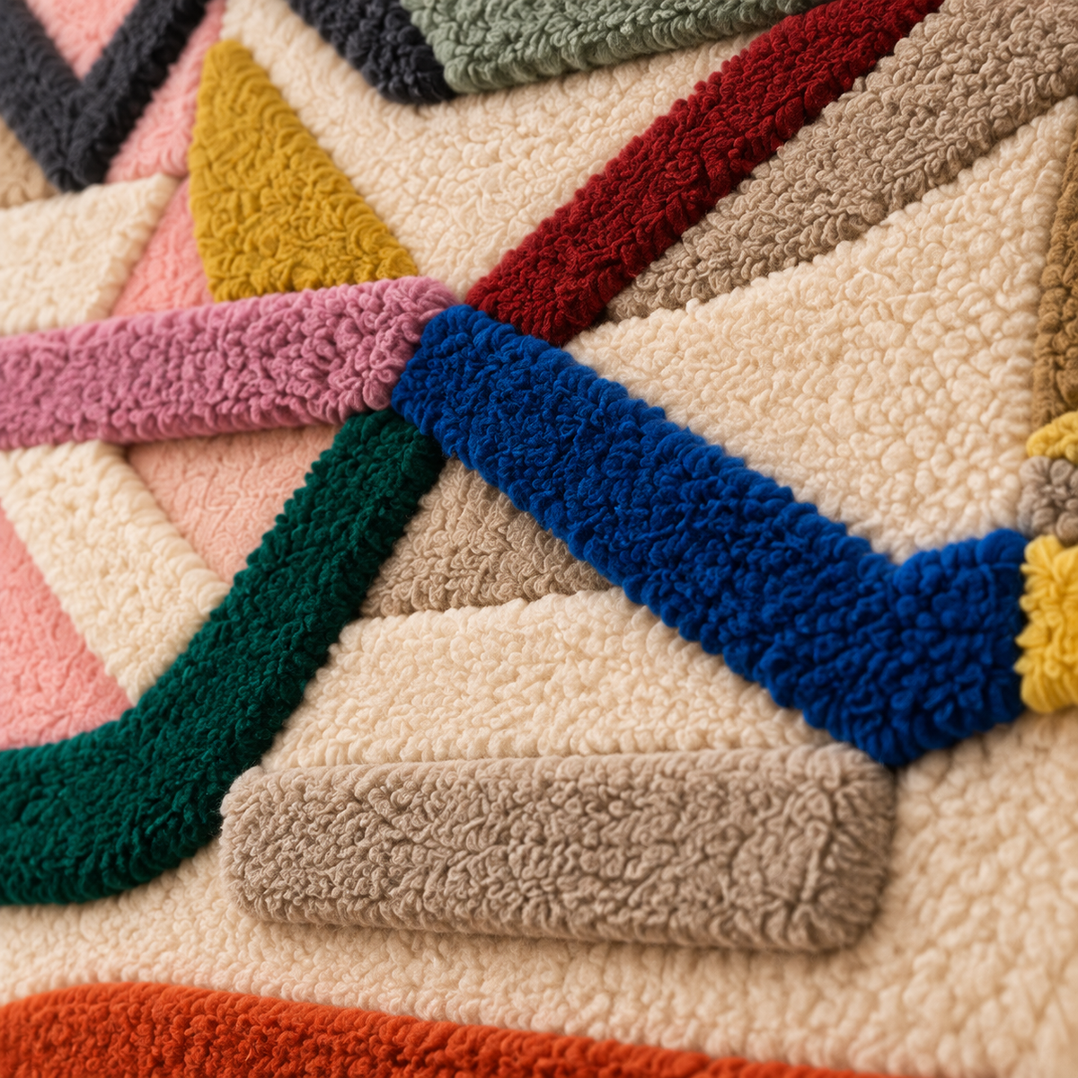 Ribbon Counterpoint — tufted wool texture detail