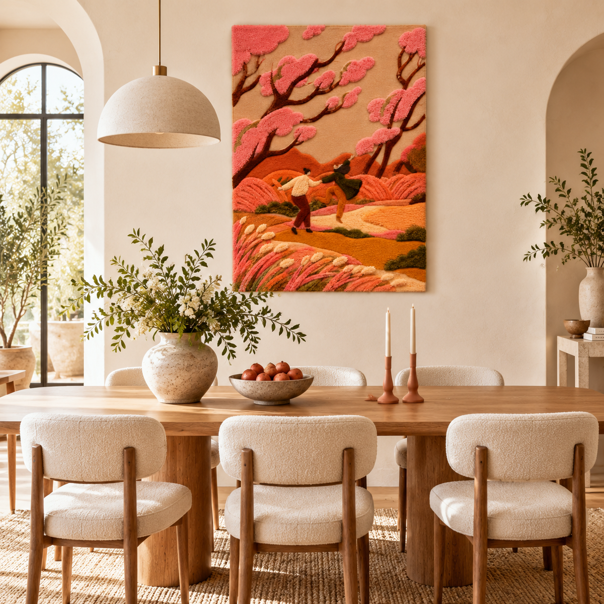 Riders Through Peach Blossom — room setting 3