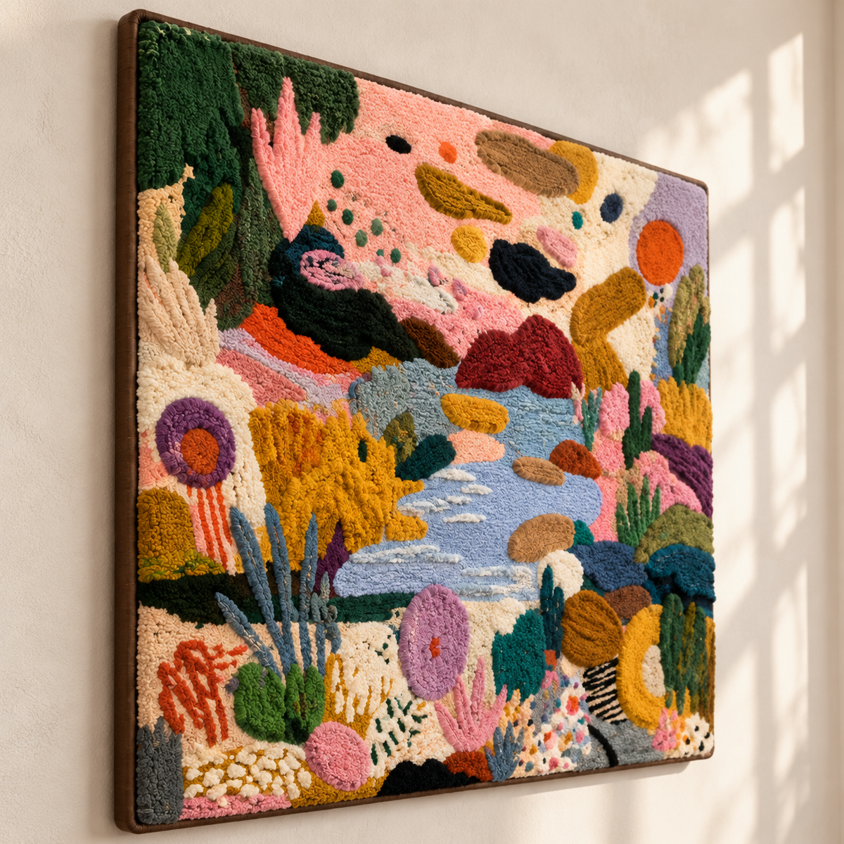 River of Many Gardens — angled relief view