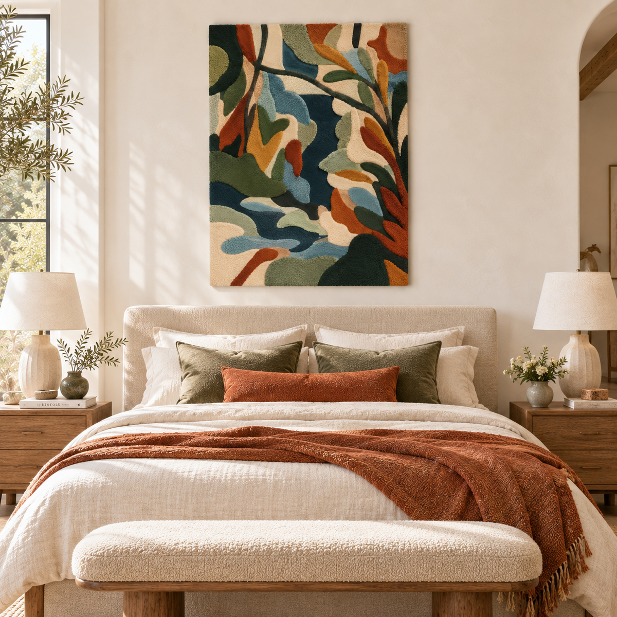 River Through Autumn Leaves — room setting 1
