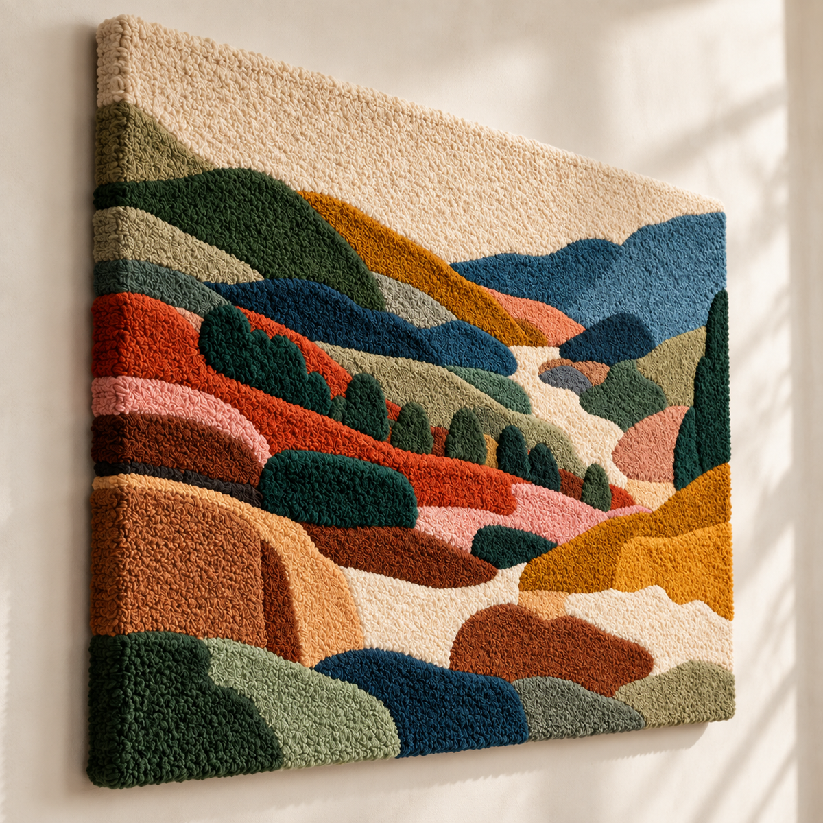 Rolling Earth Valley — angled relief view