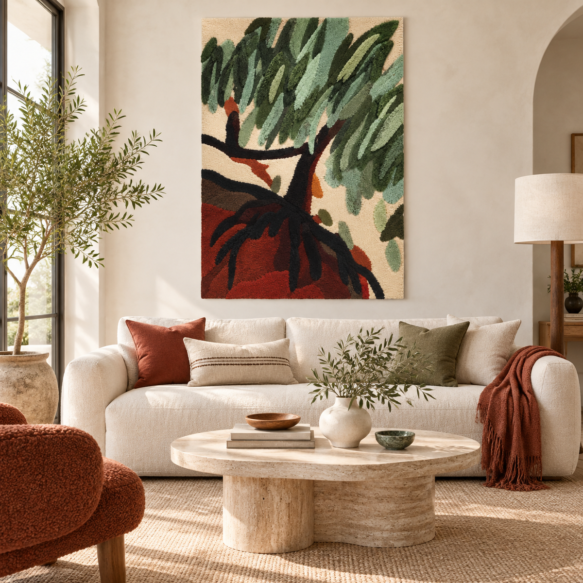 Roots of the Olive Grove — front-facing room scene
