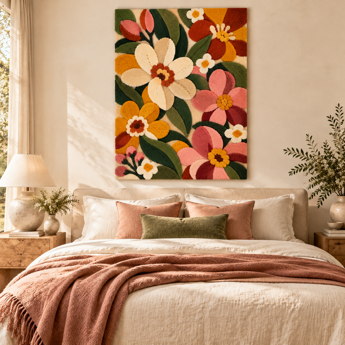 Rose and Marigold Meadow by Hewn Earth Studio — room setting
