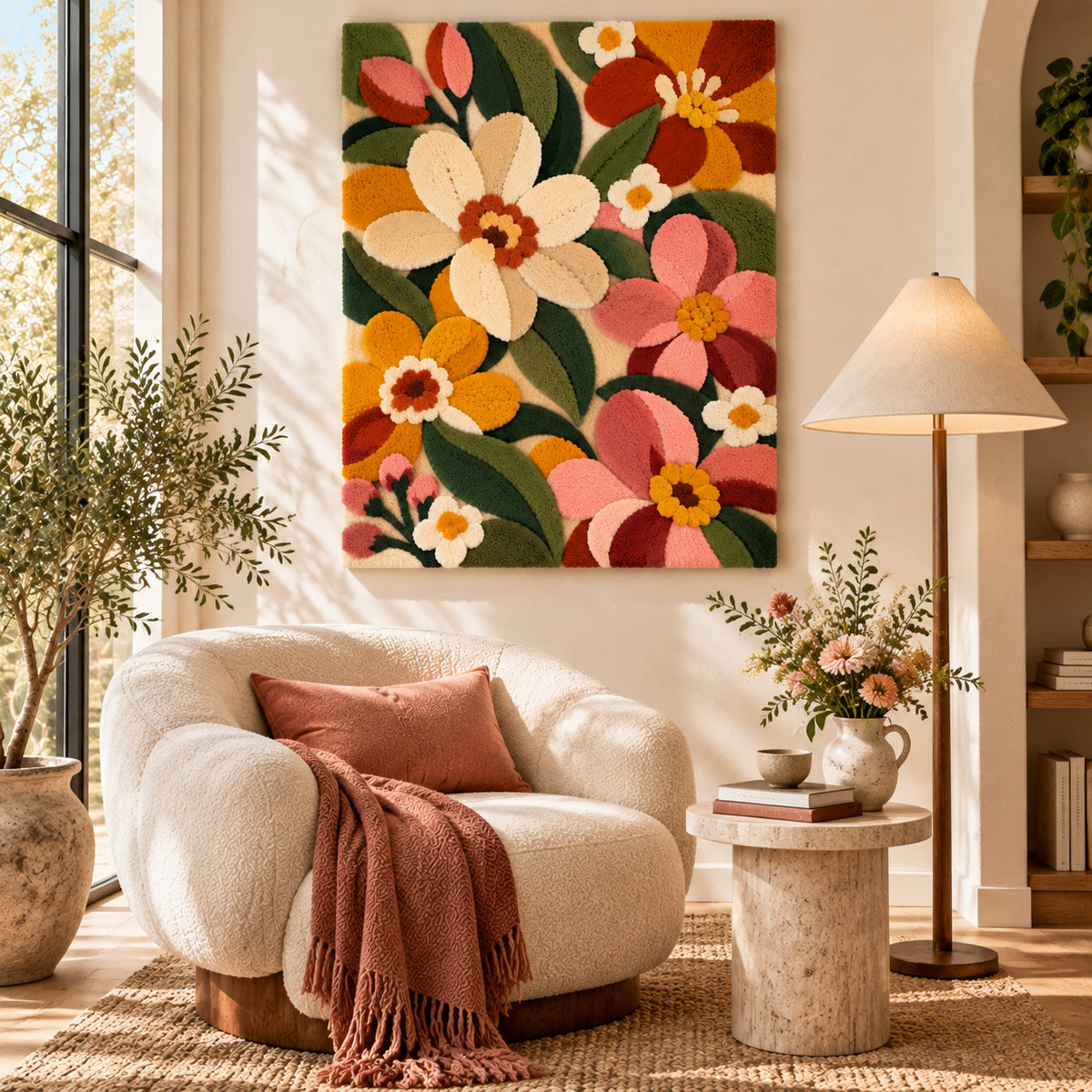 Rose and Marigold Meadow by Hewn Earth Studio — room setting