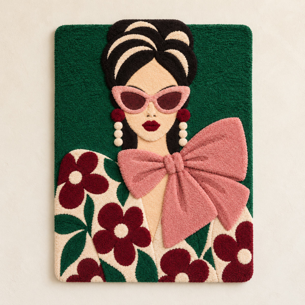 Rose Bow and Burgundy Blooms — front product view [product-light]