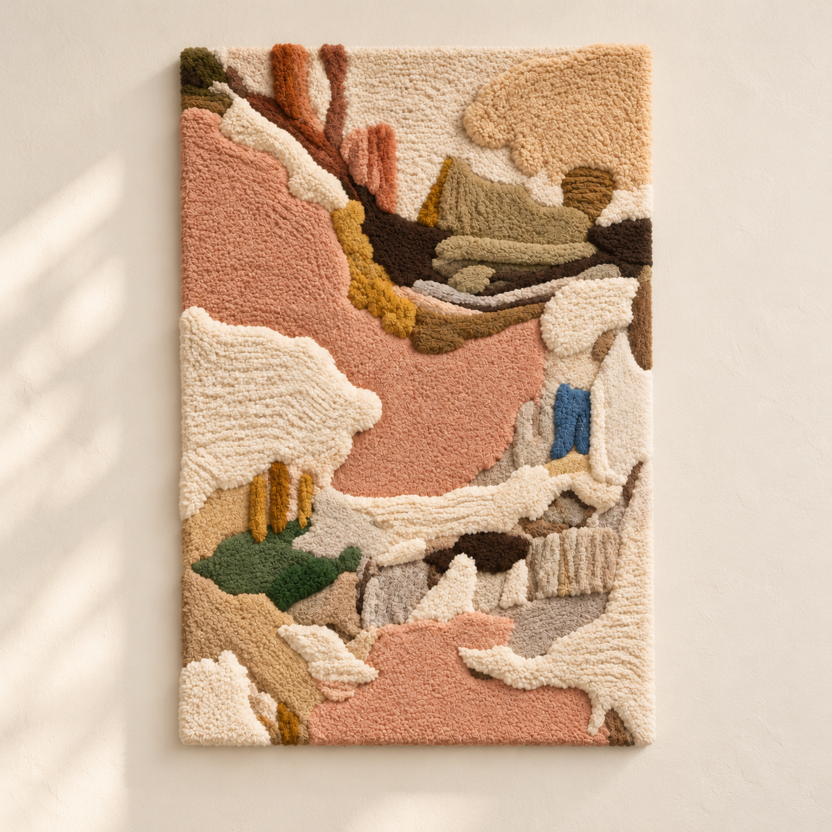 Hewn Earth Rose Canyon Passage wall art featuring a serene landscape with warm tones and natural scenery.