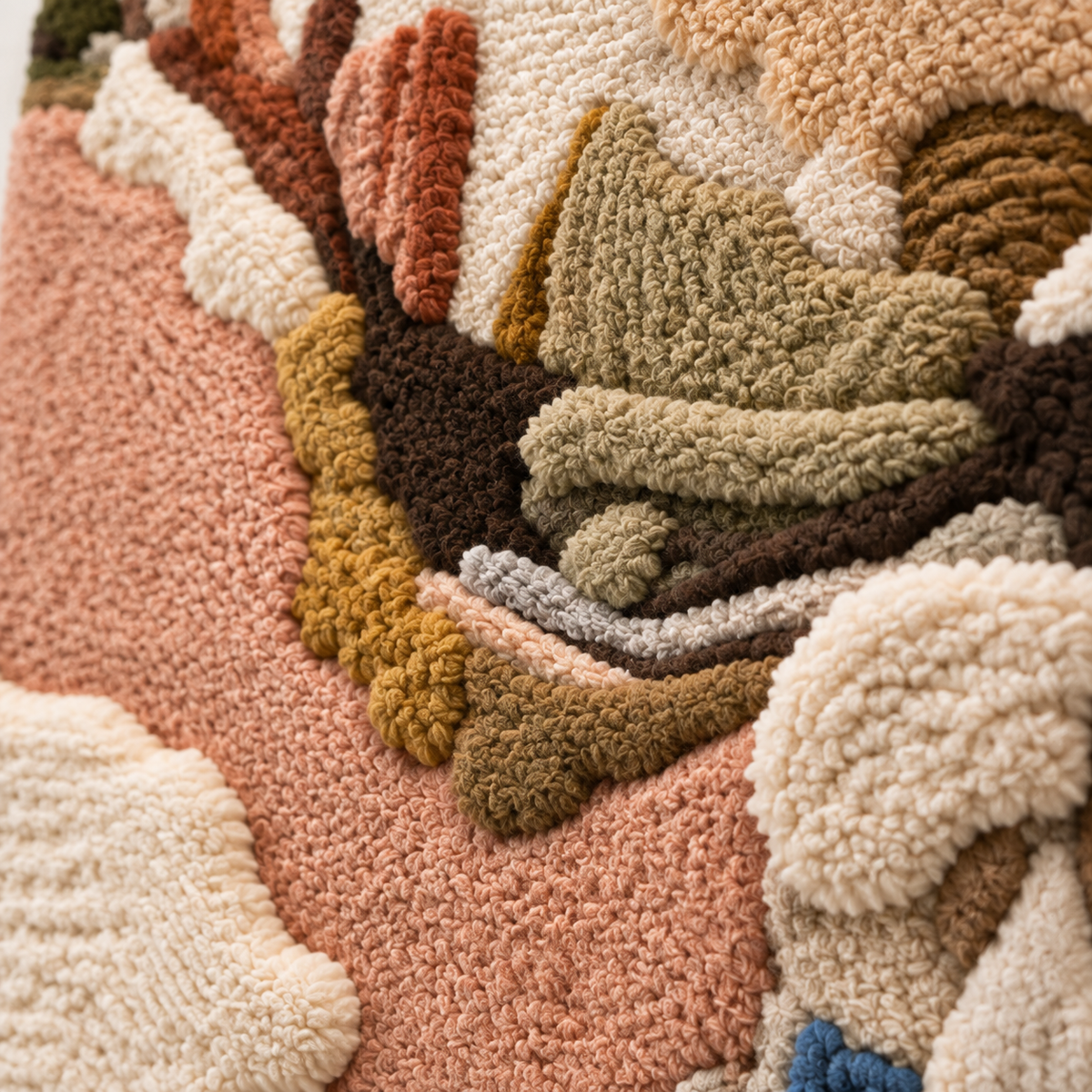 Rose Canyon Passage — tufted wool texture detail