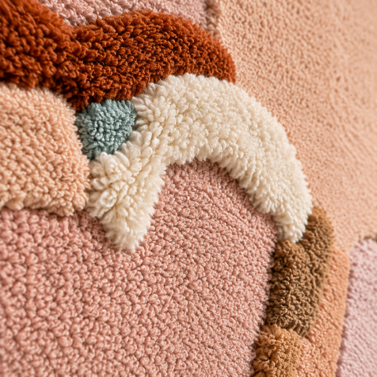 Rose Quarry Forms — tufted wool texture detail