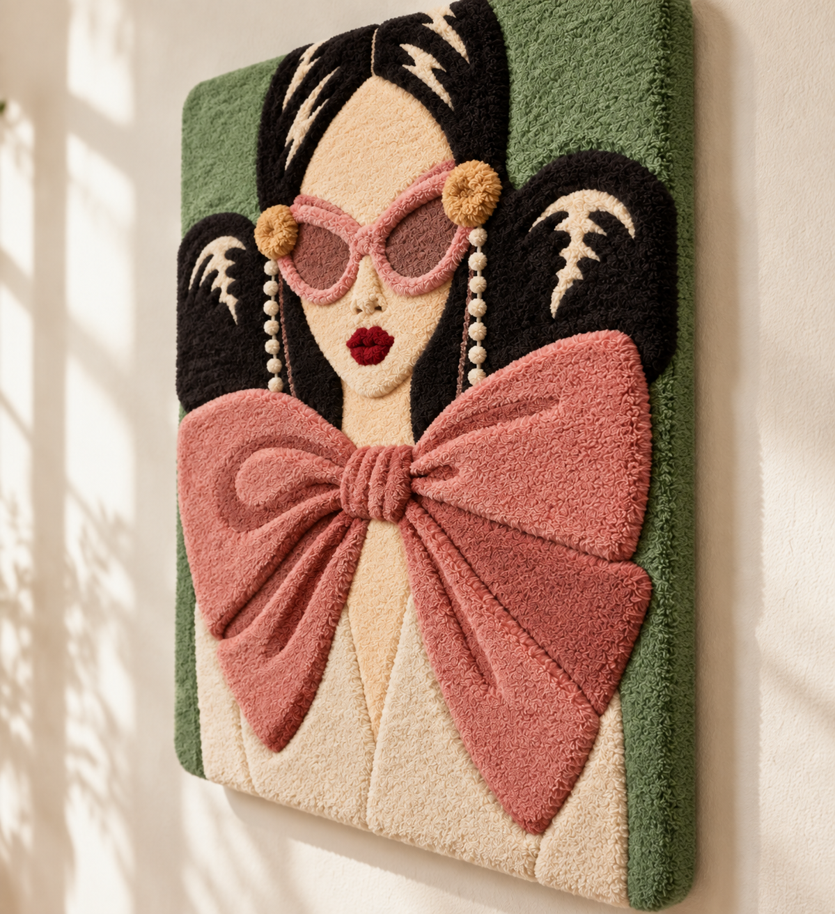 Rose Ribbon Reverie — angled relief view
