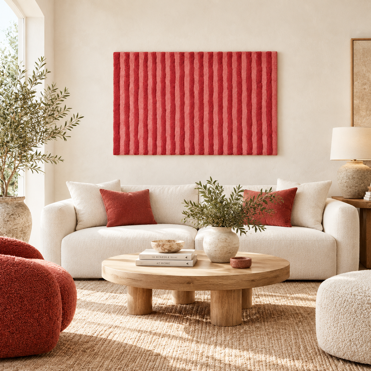 Rose Ribbon Rhythm — front-facing room scene