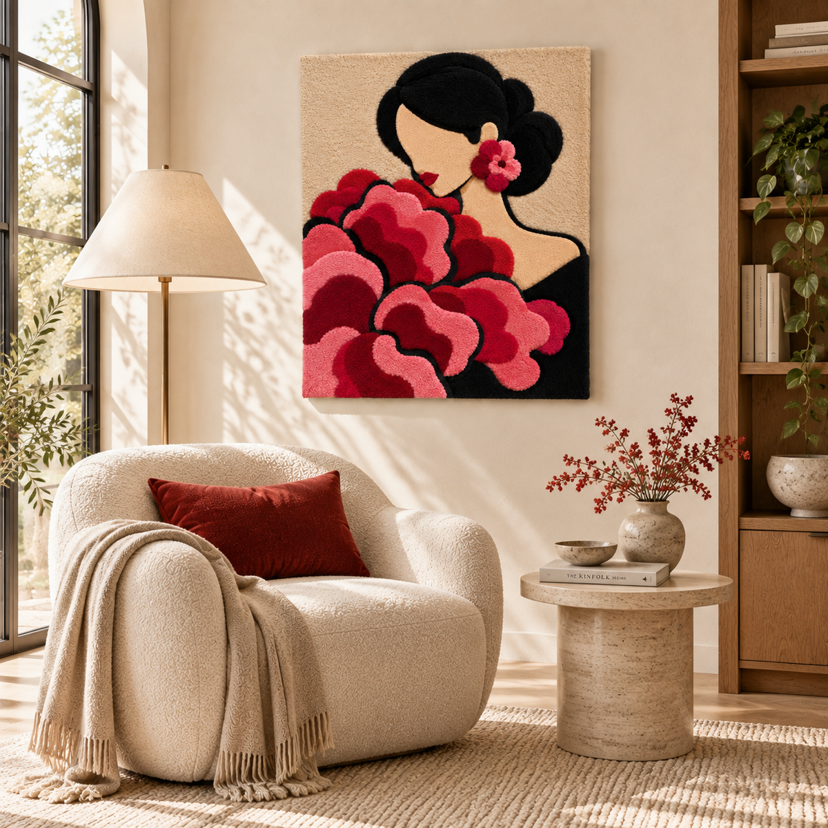 Rose Ruffles in Quiet Bloom — room setting