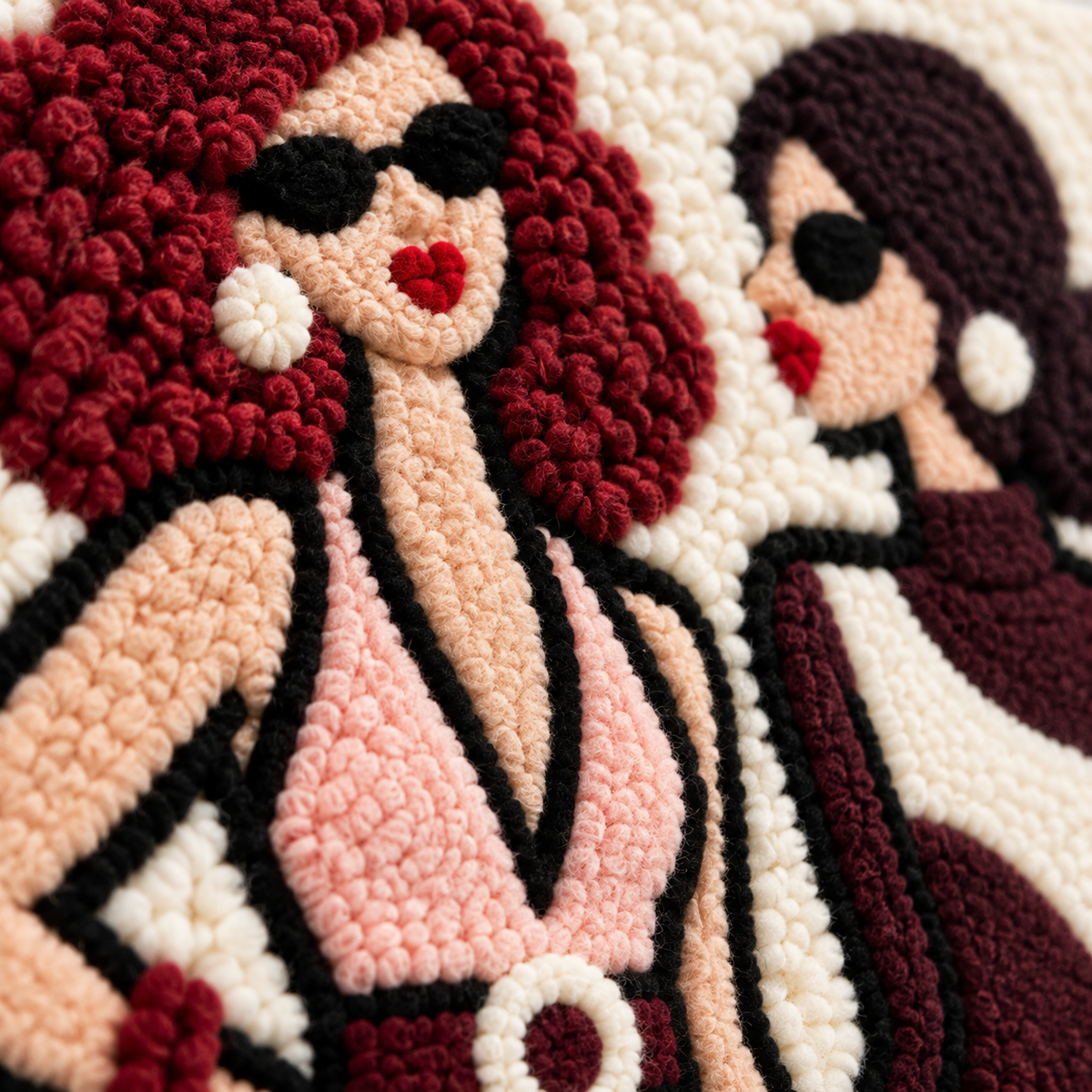 Rose Street Companions — tufted wool texture detail