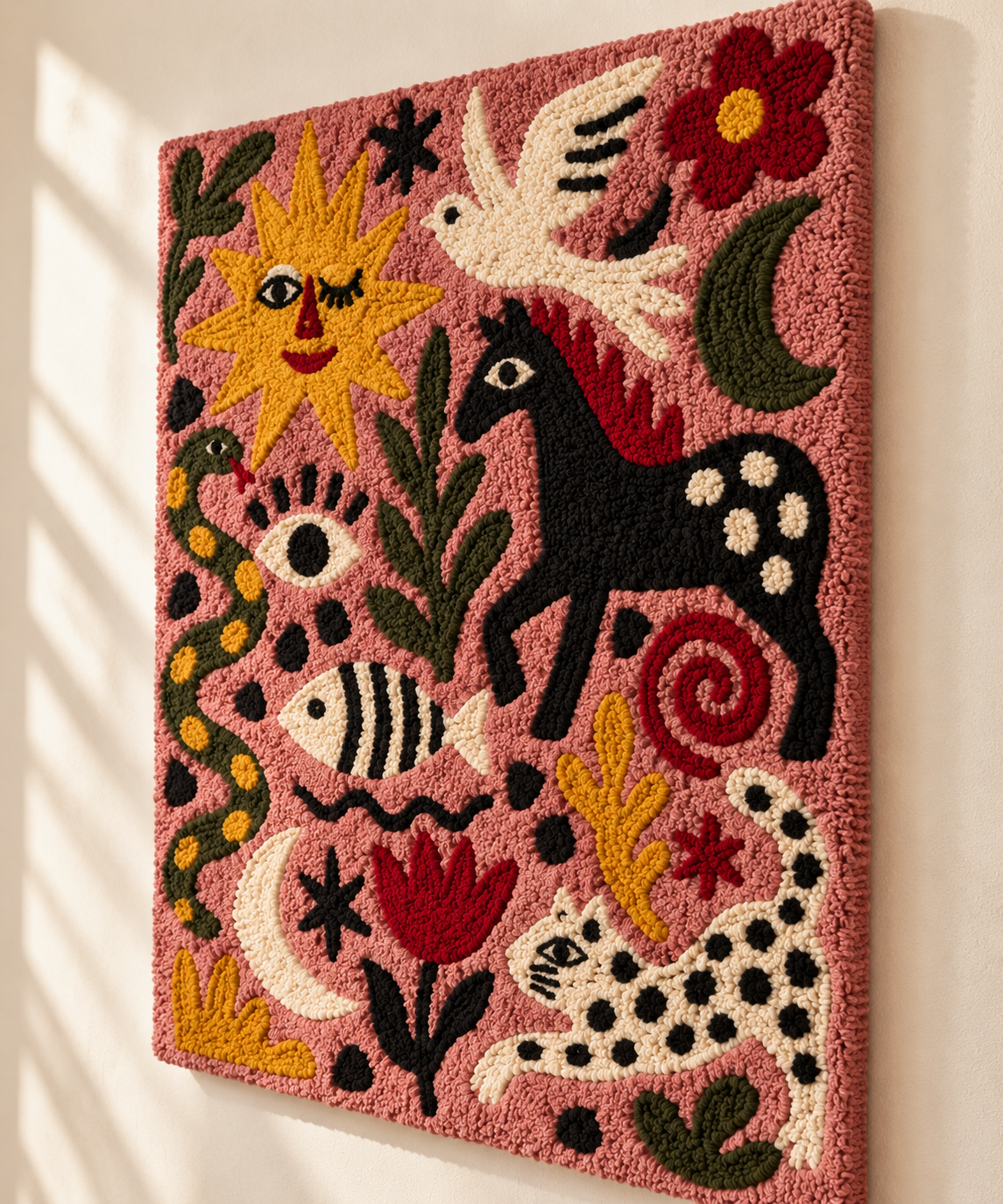 Rose Sun Menagerie — angled relief view
