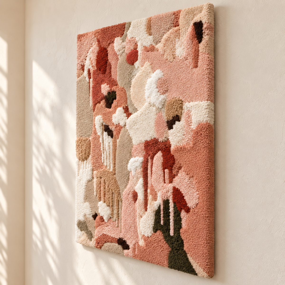 Rosewater Color Cascade — angled relief view