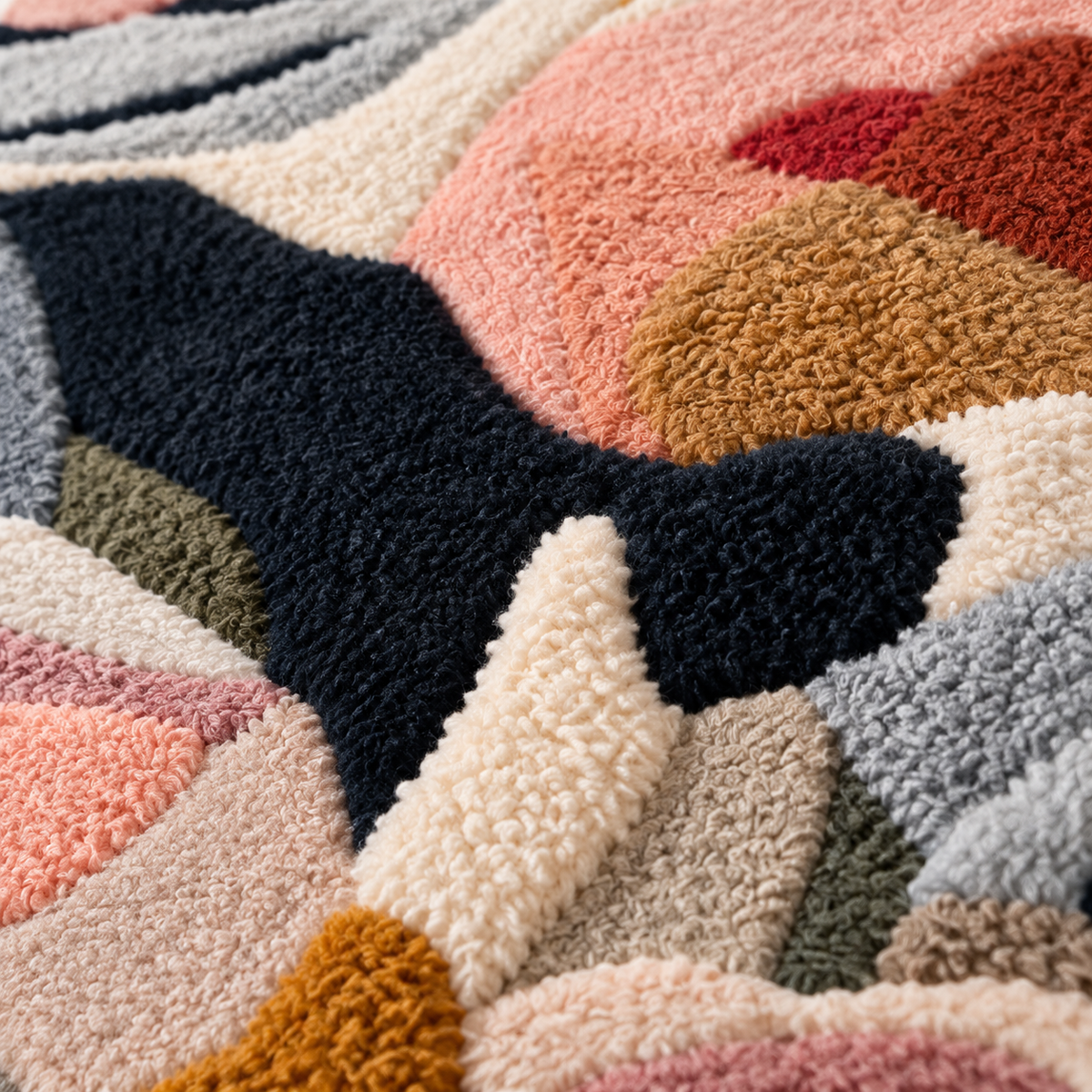 Rosewood Reverberation — tufted wool texture detail
