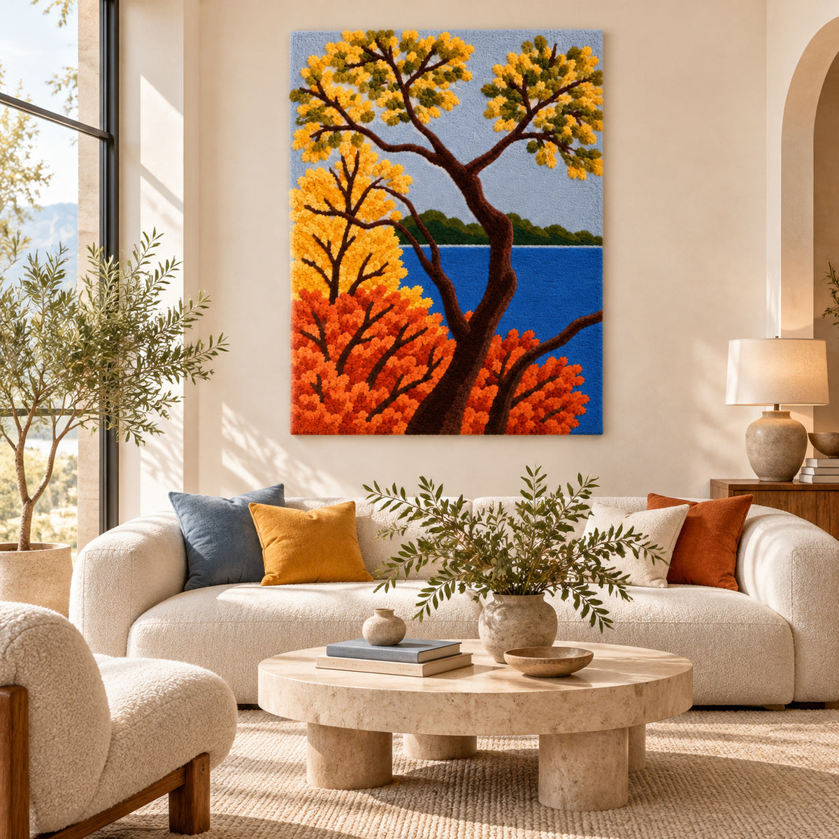 Autumn by the Lake by Rushati Chowdhury — front-facing room scene [room-front]