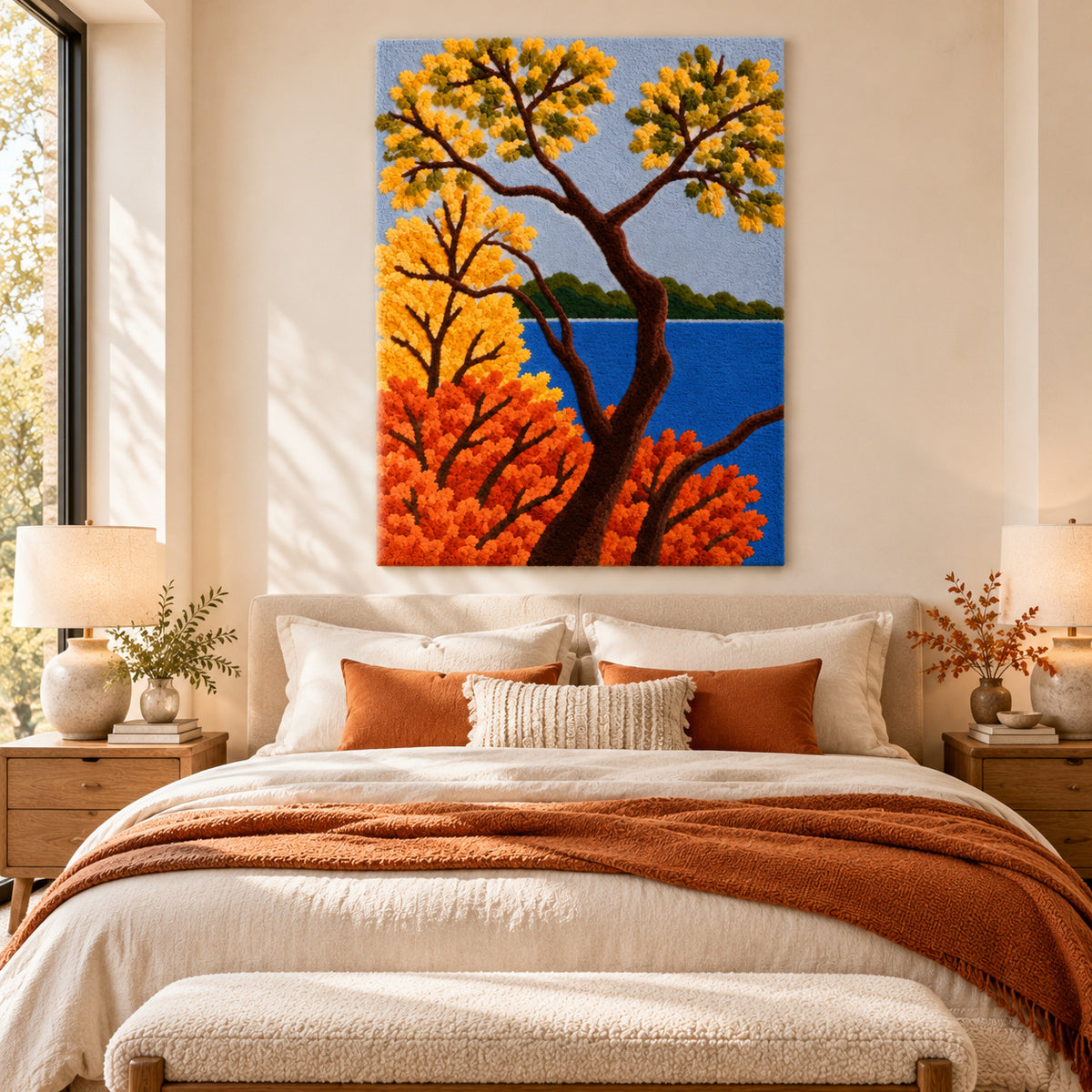 Autumn by the Lake by Rushati Chowdhury — room setting