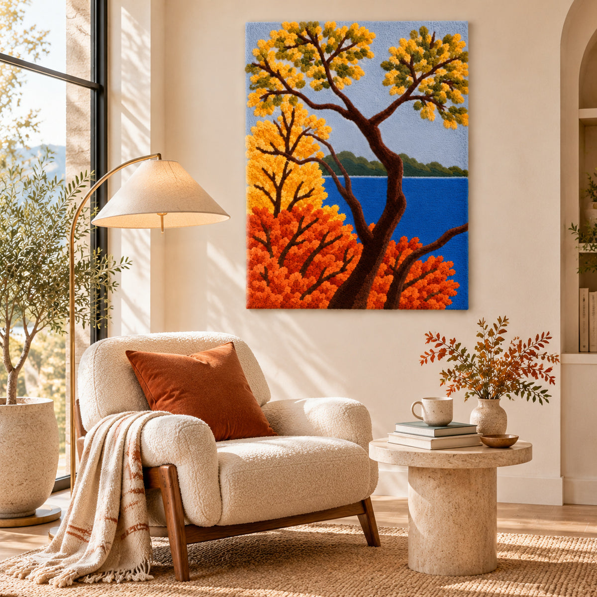 Autumn by the Lake by Rushati Chowdhury — room setting