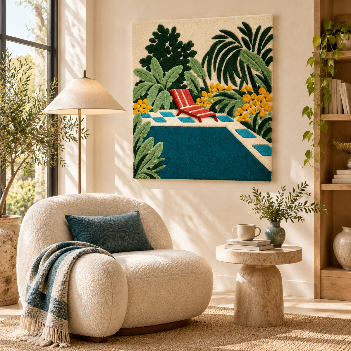 By the Pool by Rushati Chowdhury — room setting