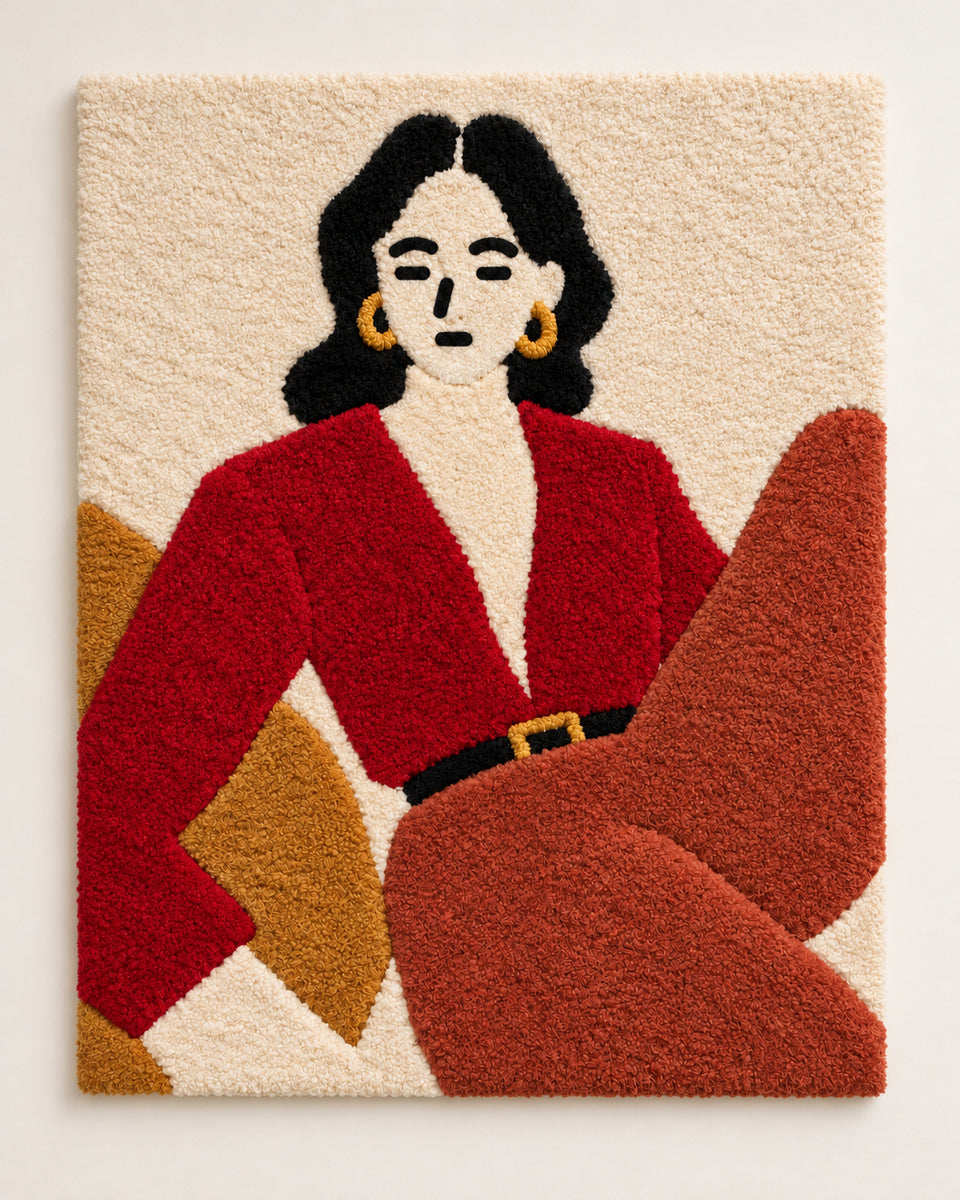 Portrait in Red and Rust