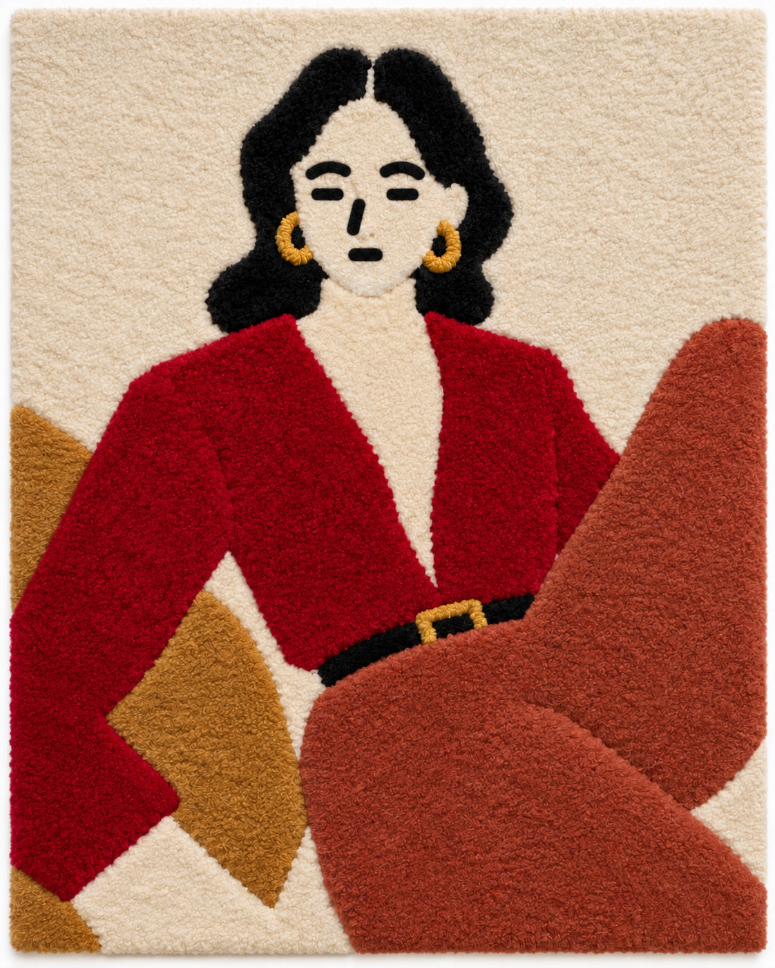 Portrait in Red and Rust by Rushati Chowdhury — additional product view