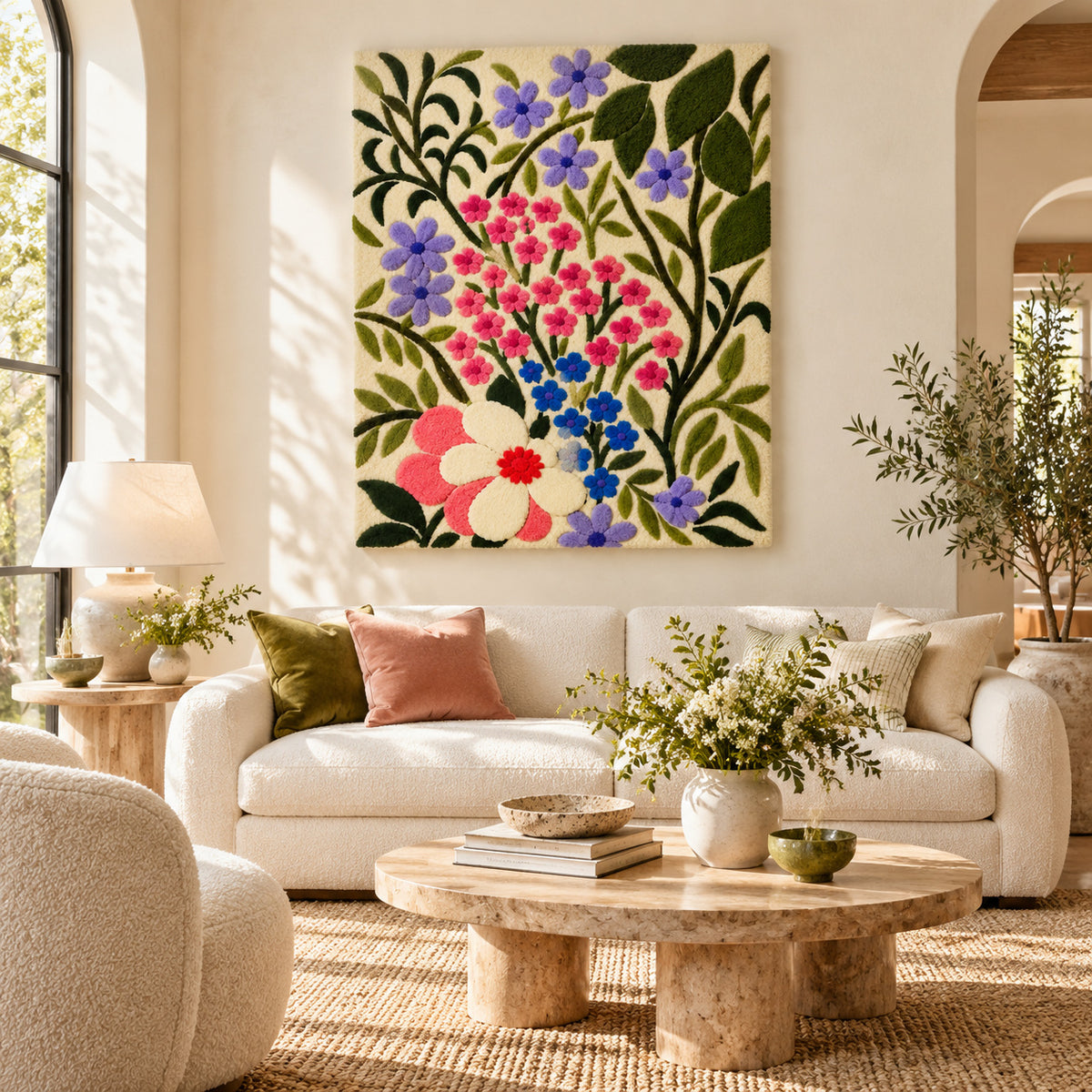 Summer Blossoms by Rushati Chowdhury — front-facing room scene [room-front]