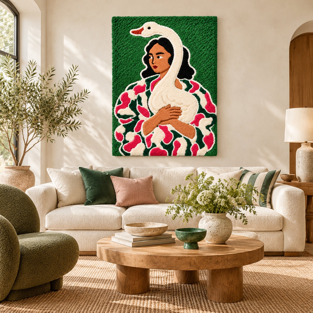 Girl with Duck by Rushati Chowdhury — front-facing room scene [room-front]