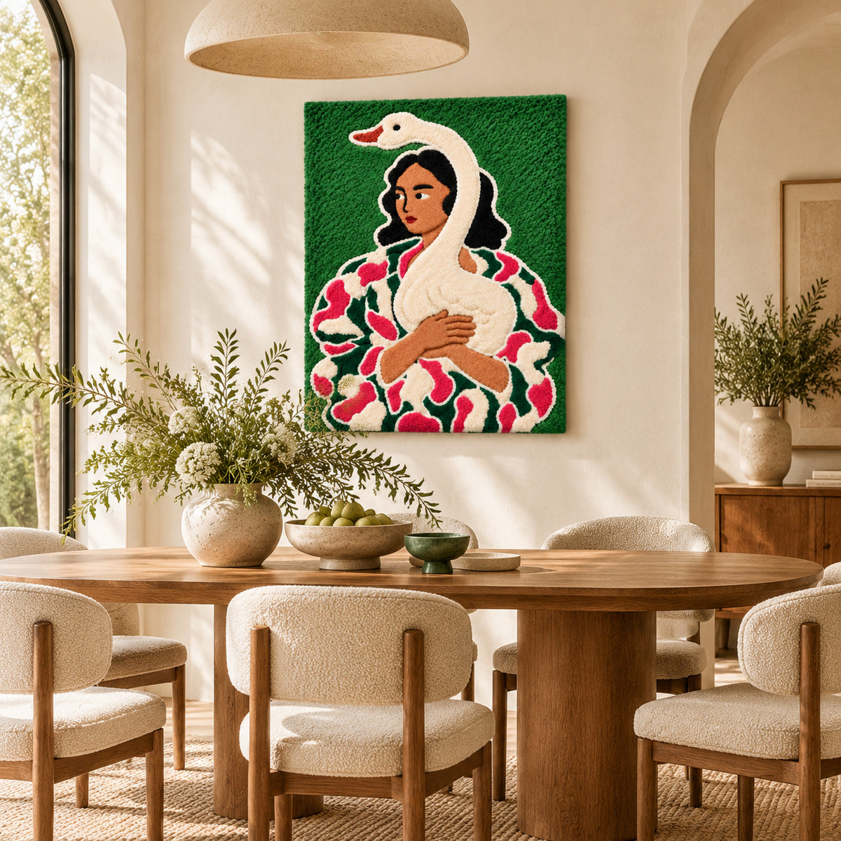 Girl with Duck by Rushati Chowdhury — room setting