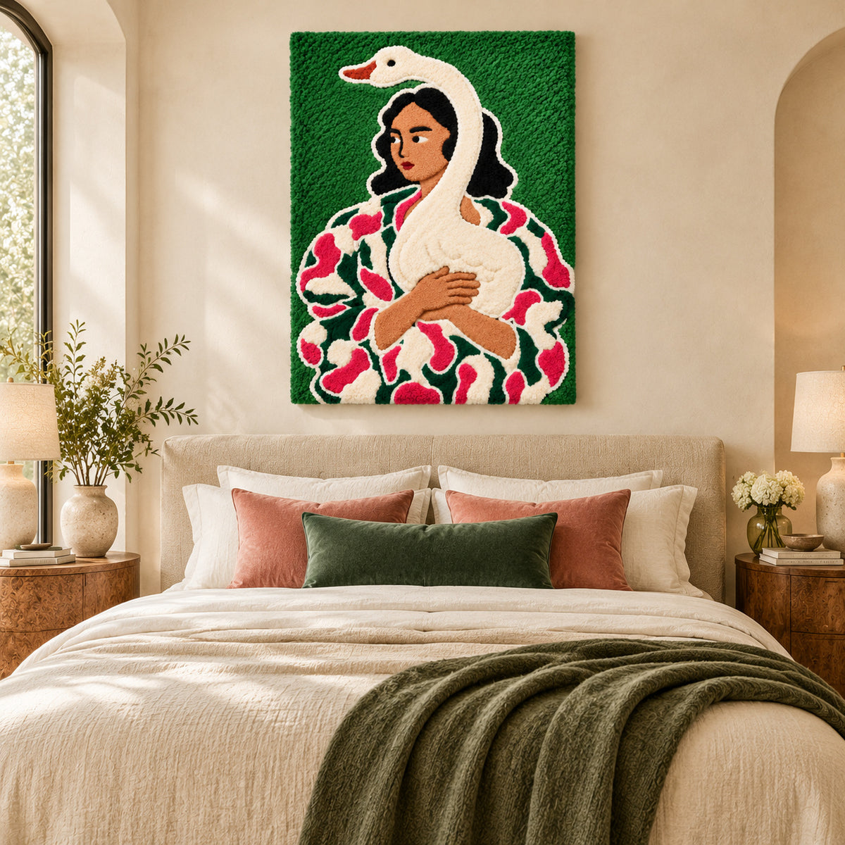 Girl with Duck by Rushati Chowdhury — room setting