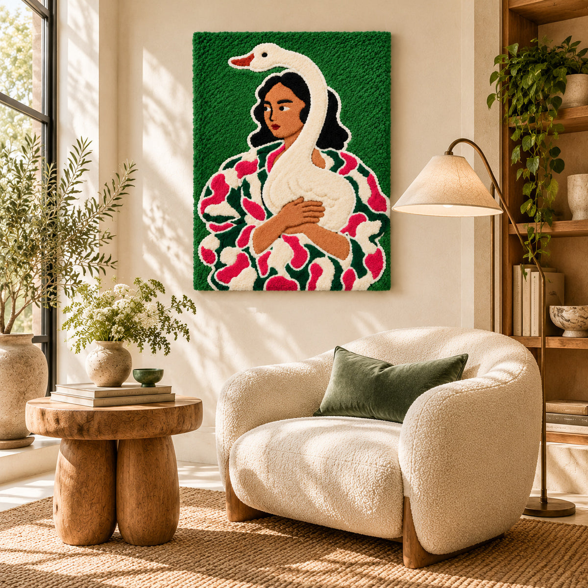 Girl with Duck by Rushati Chowdhury — room setting