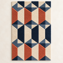 Rust and Navy Prism Columns
