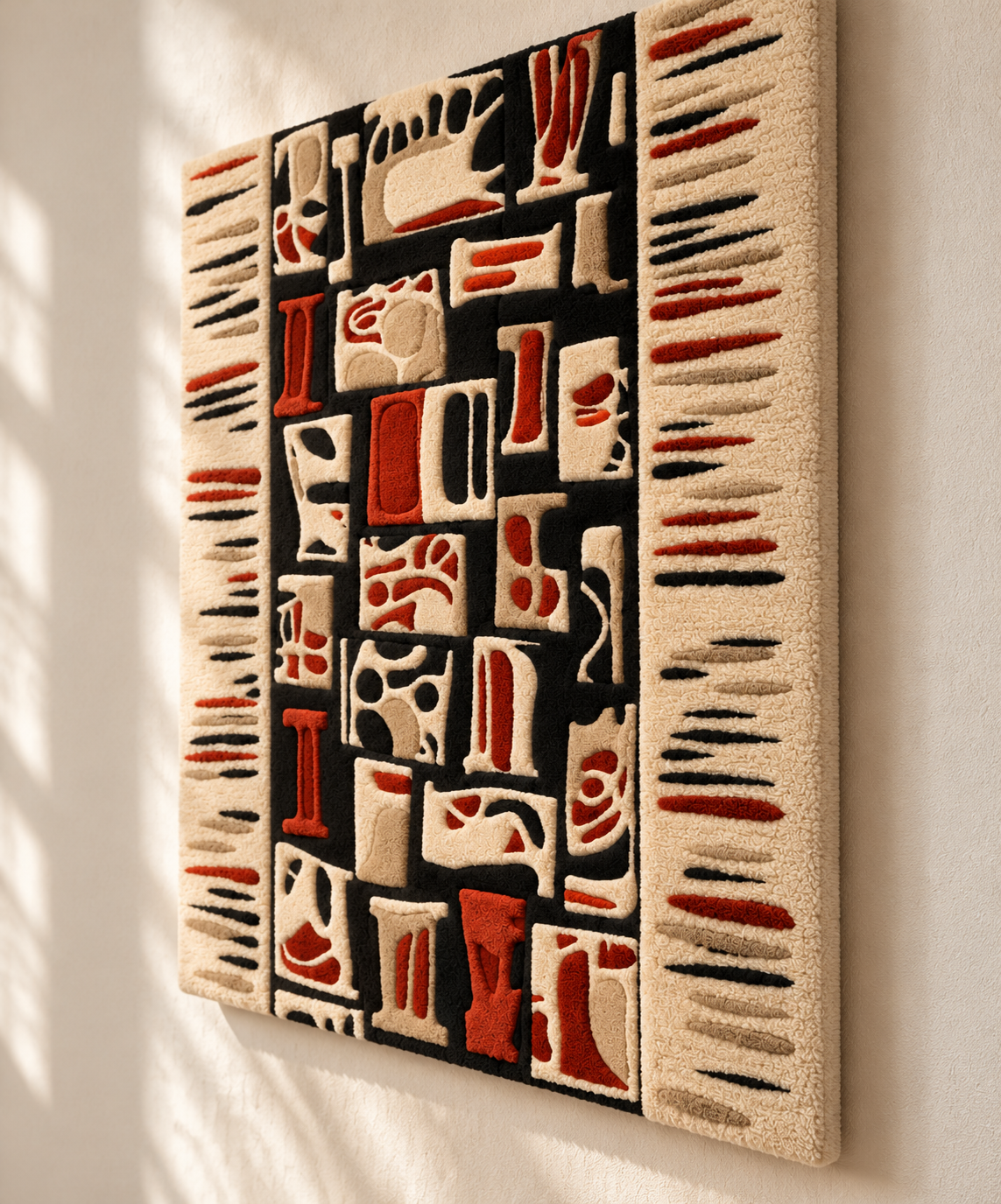 Rust Graphic Talisman | Wool Wall Art | Hewn Earth