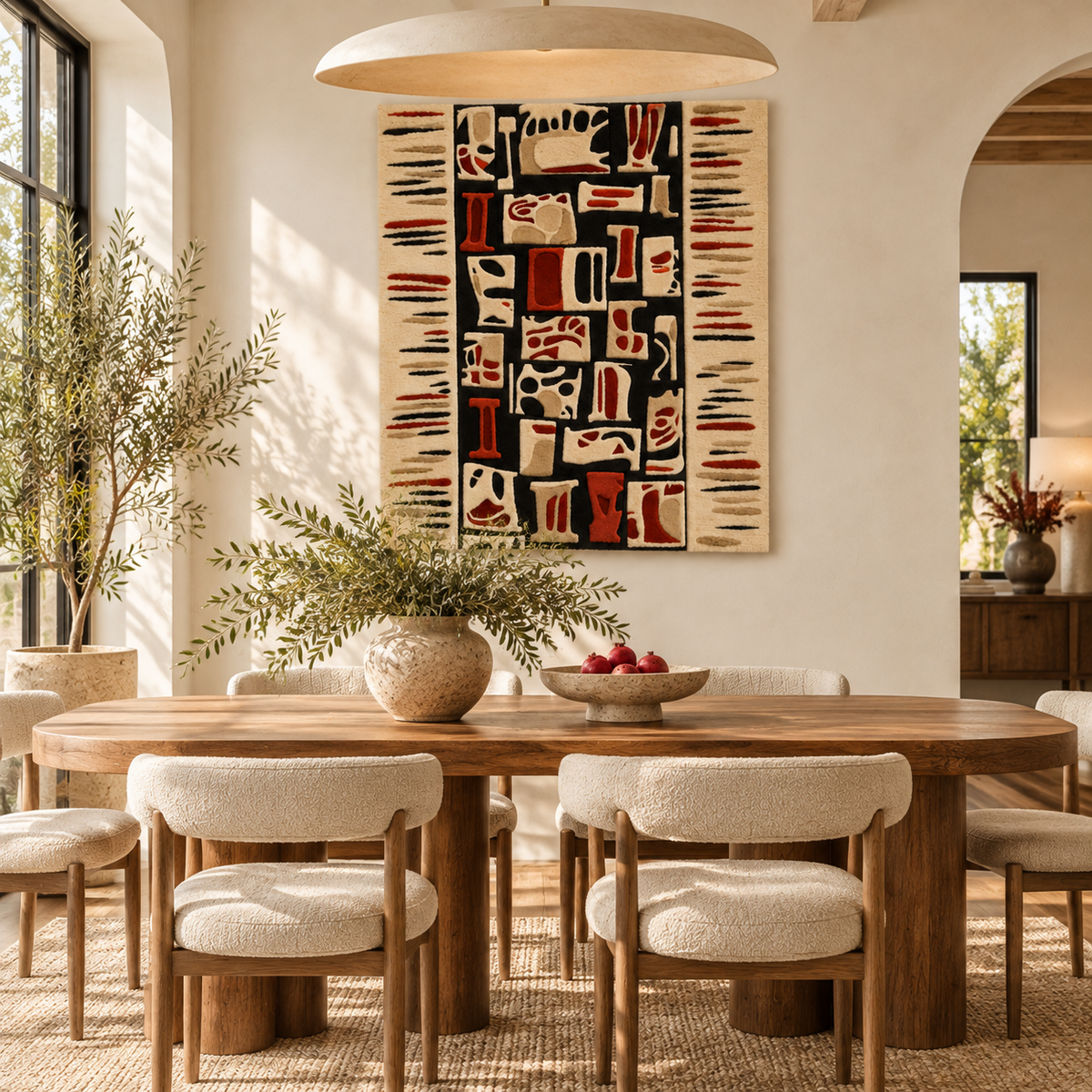 Rust Graphic Talisman by Hewn Earth Studio — room setting