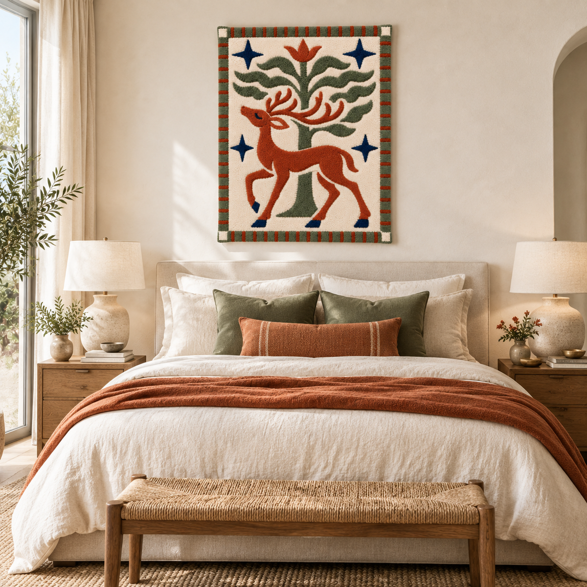 Rust Stag and Olive Tree — room setting 1