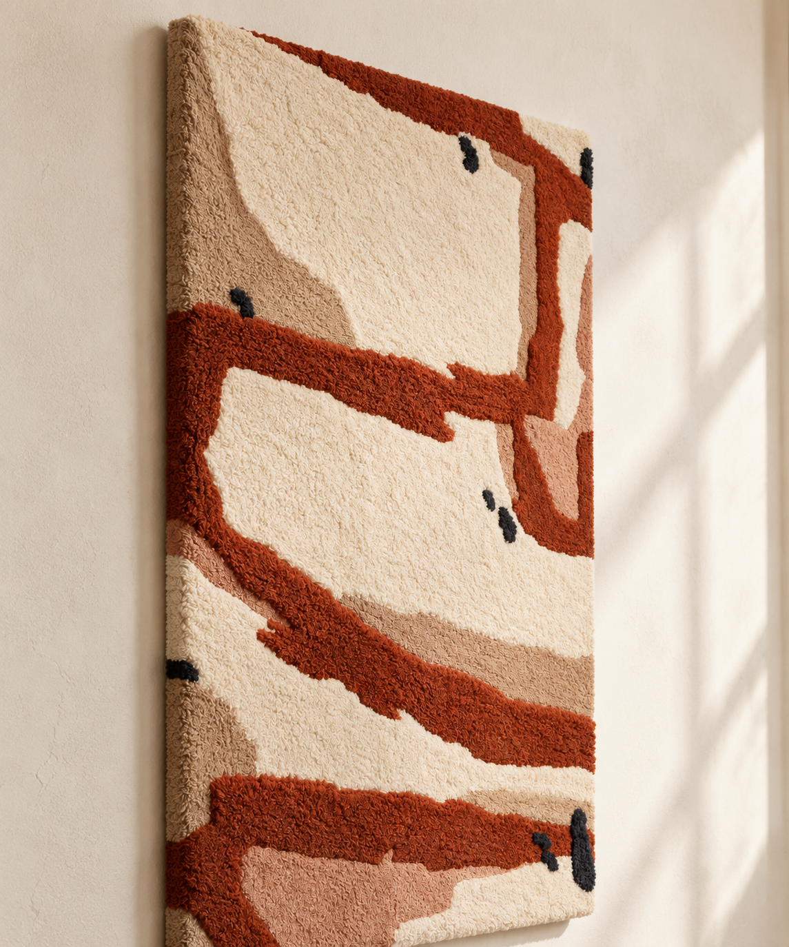 Rust Tidal Marks — angled relief view