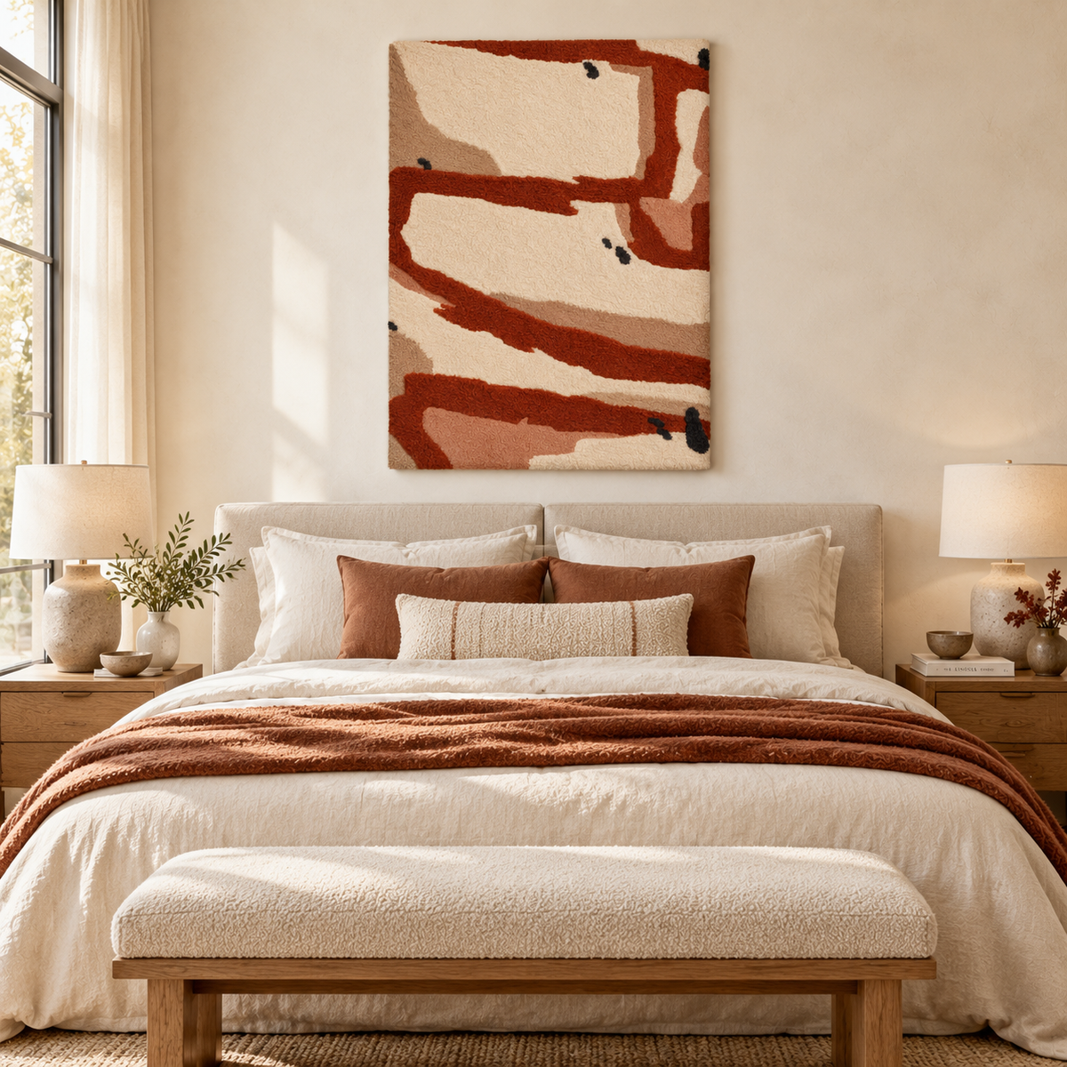 Rust Tidal Marks — room setting 1