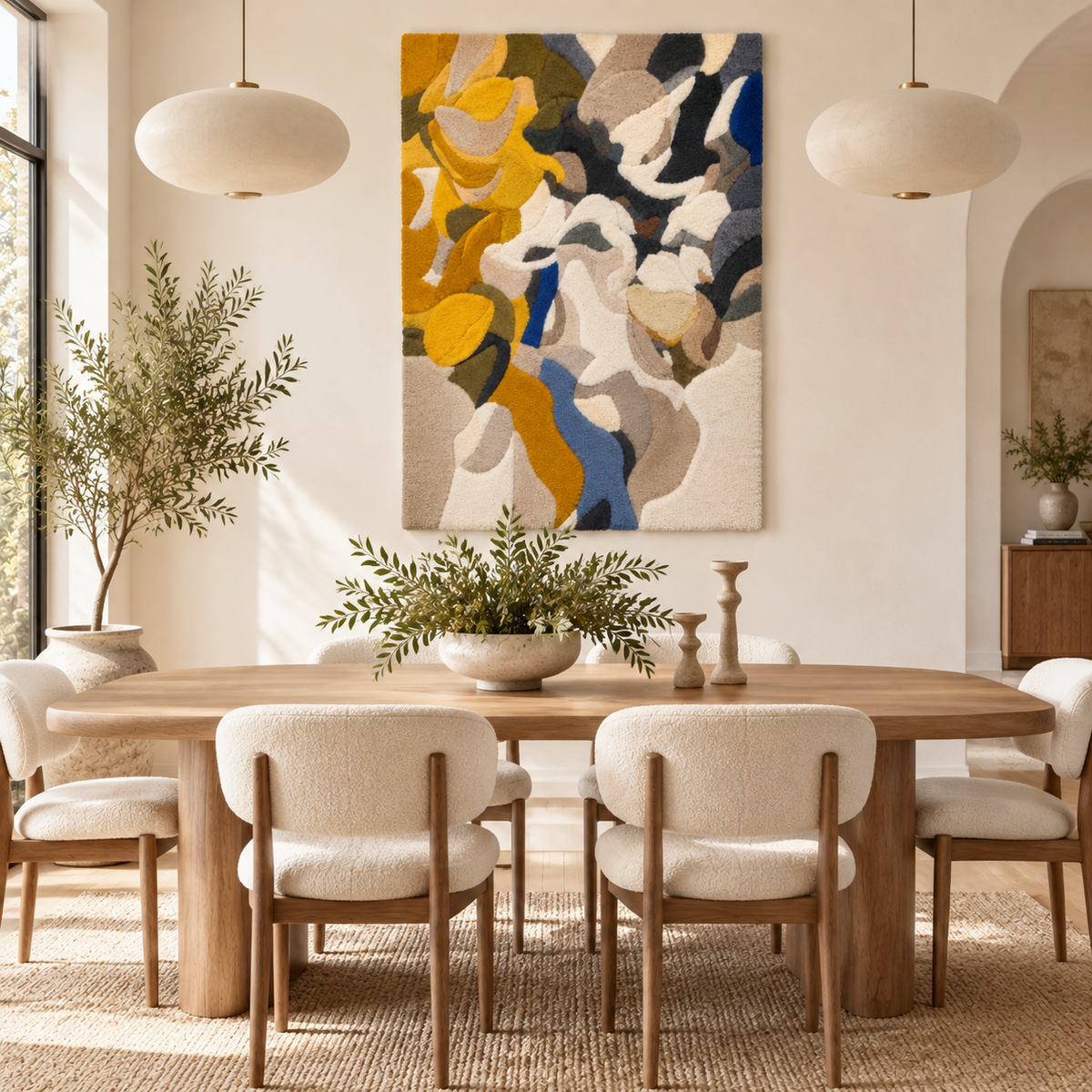Saffron and Slate Flourish — room setting 1