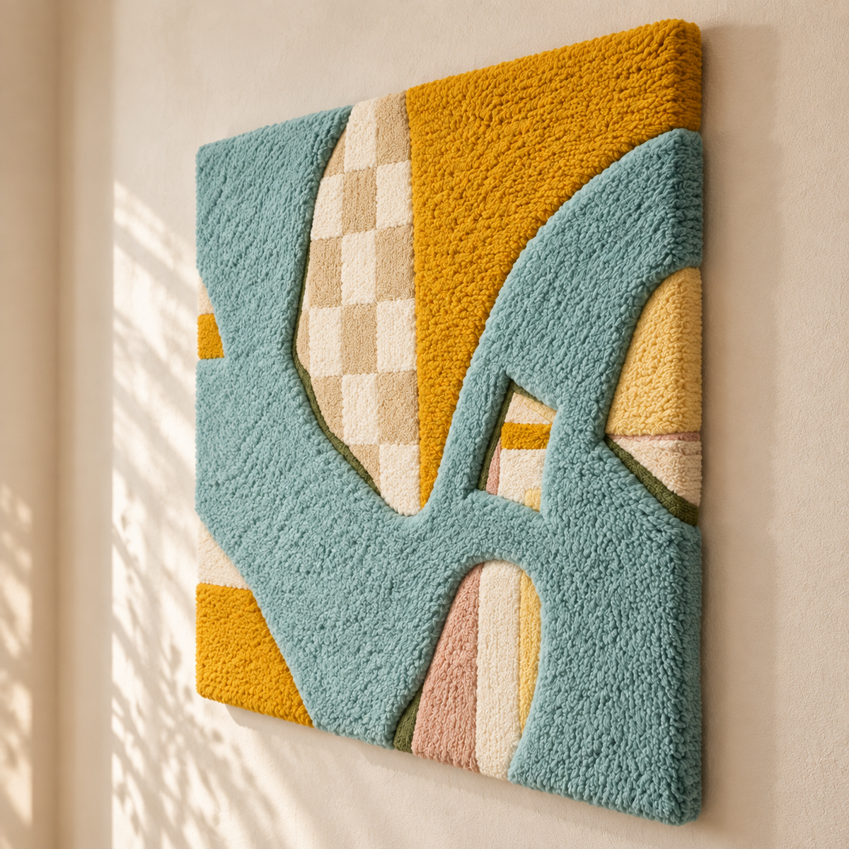 Saffron Checkered Drift — angled relief view