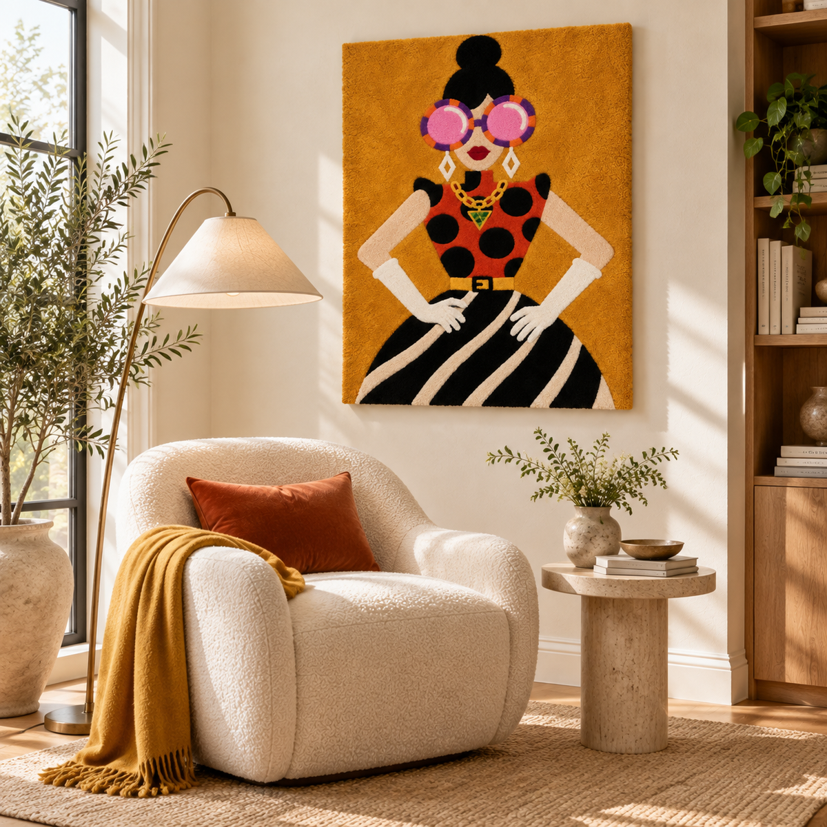 Saffron Muse in Pink — room setting