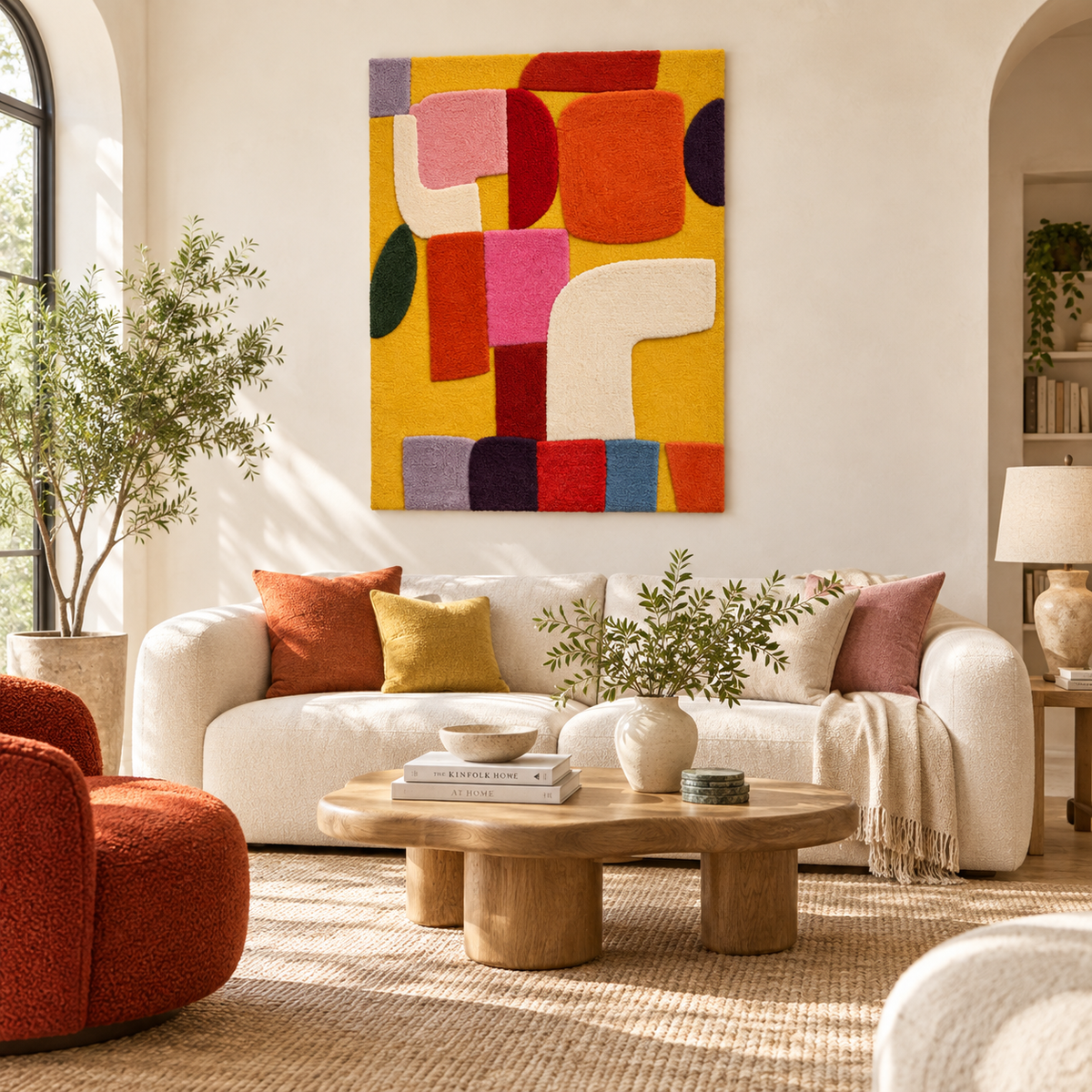 Saffron Shape Assembly — front-facing room scene