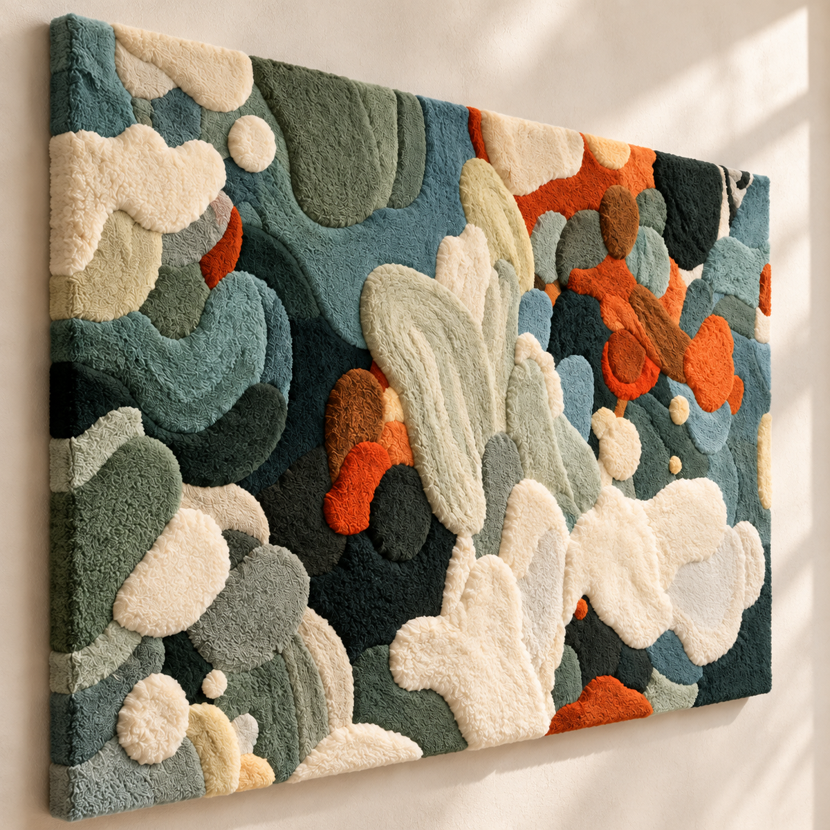 Sage and Ember Drift by Hewn Earth Studio — angled relief view