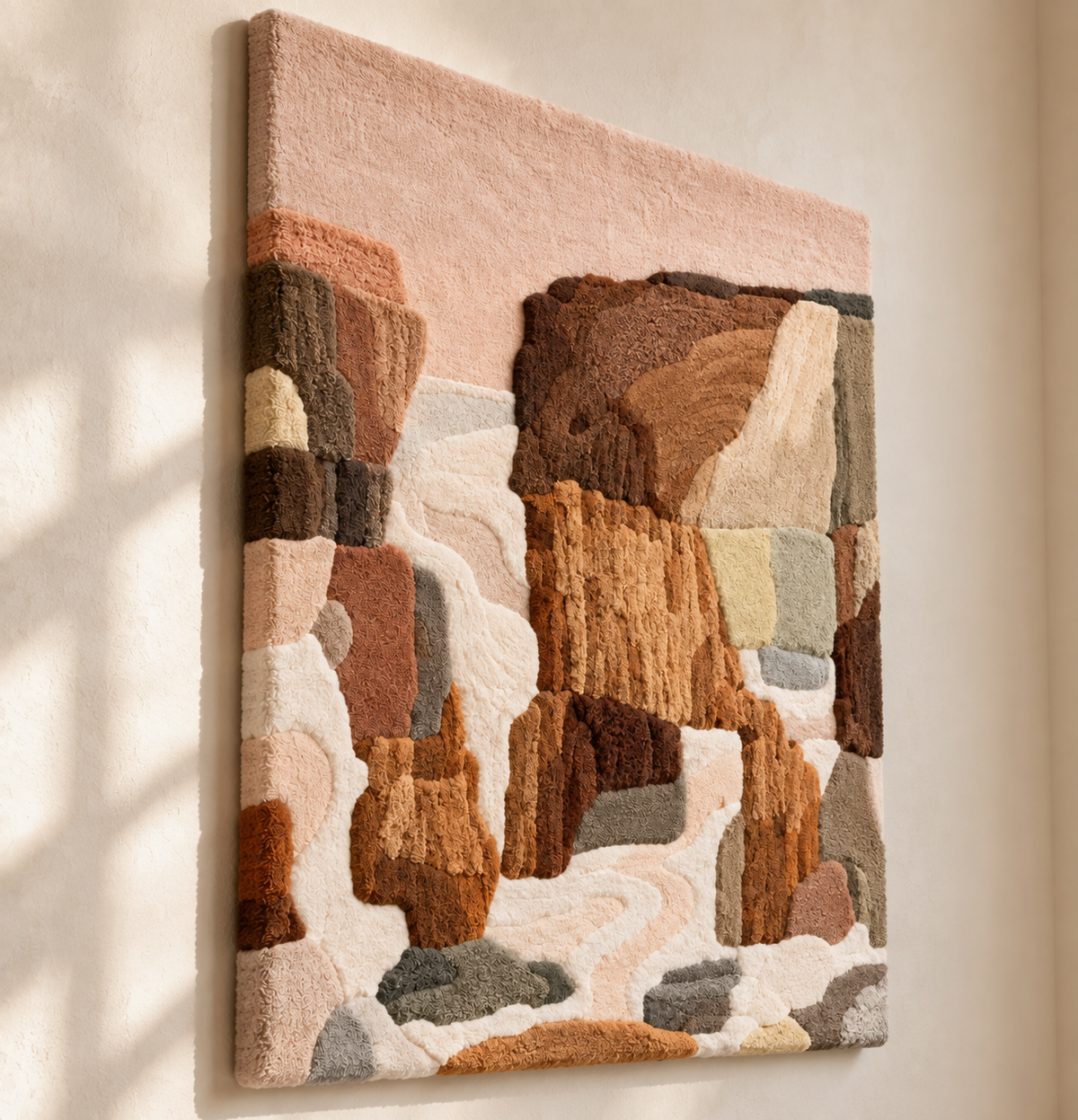 Sandstone Canyon Stillness — angled relief view