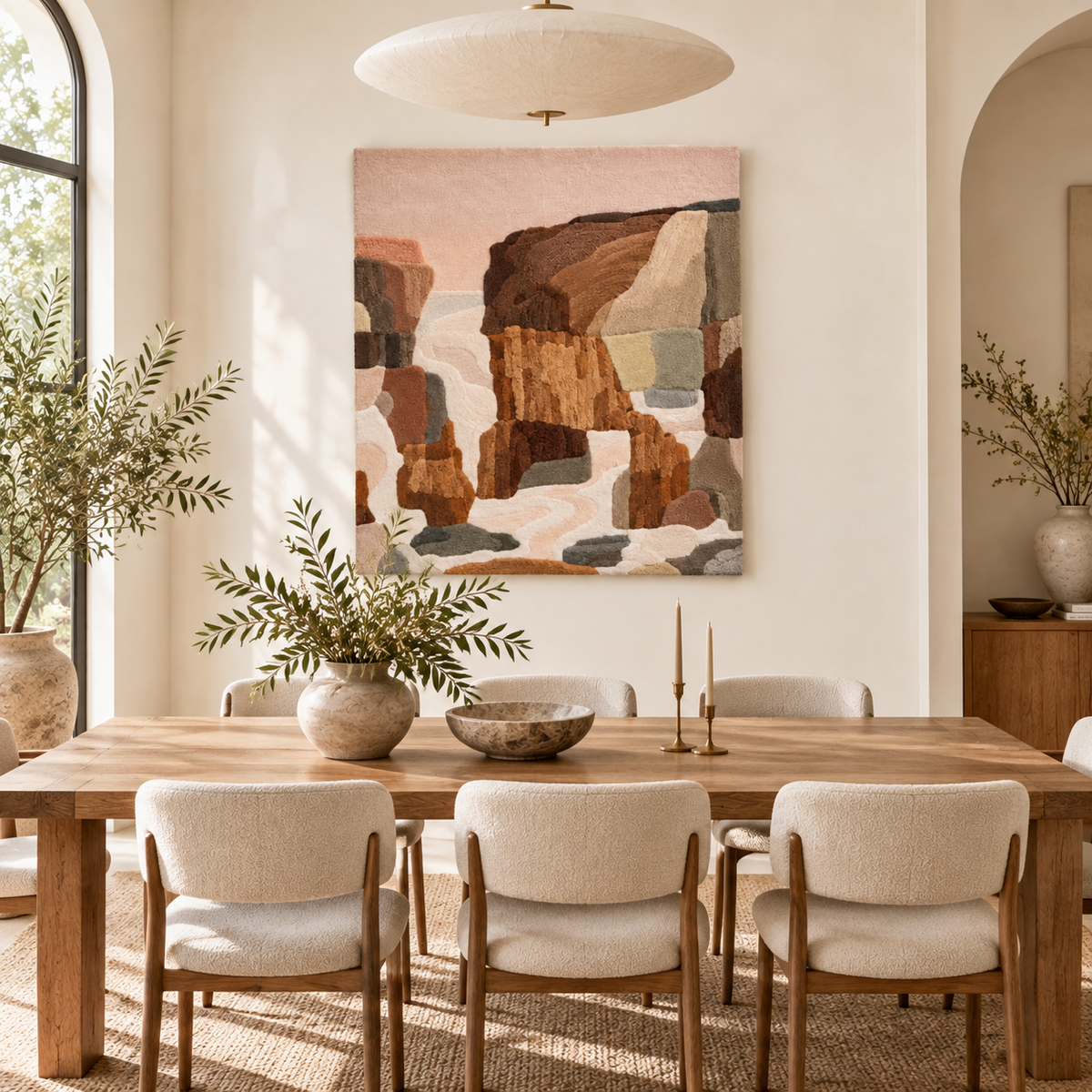 Sandstone Canyon Stillness — room setting 1