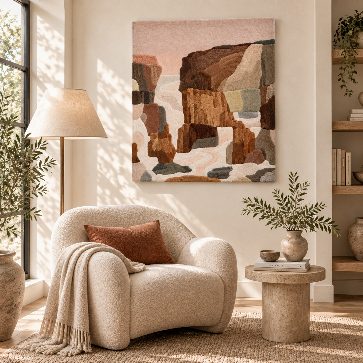 Sandstone Canyon Stillness — room setting 2