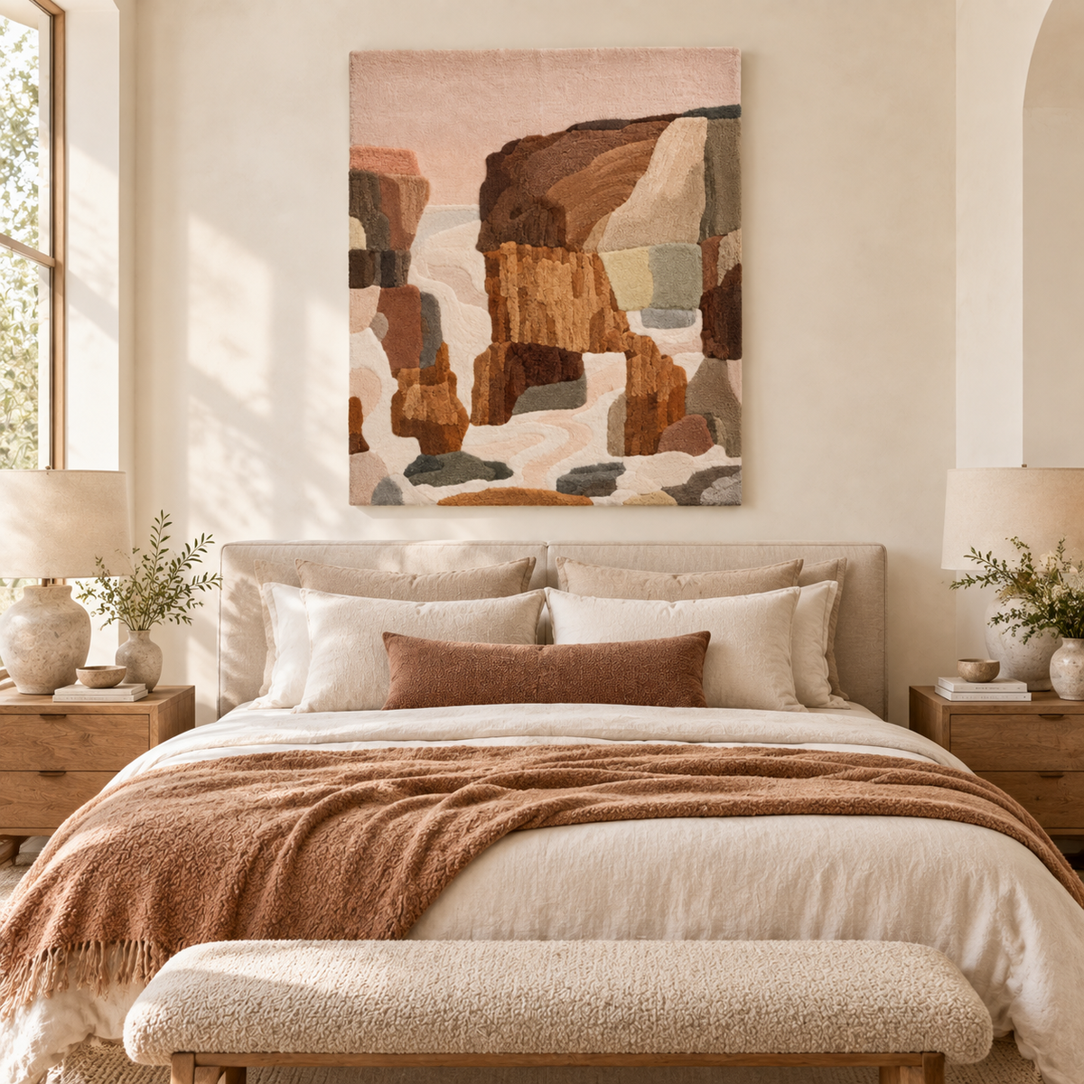 Sandstone Canyon Stillness — room setting 3