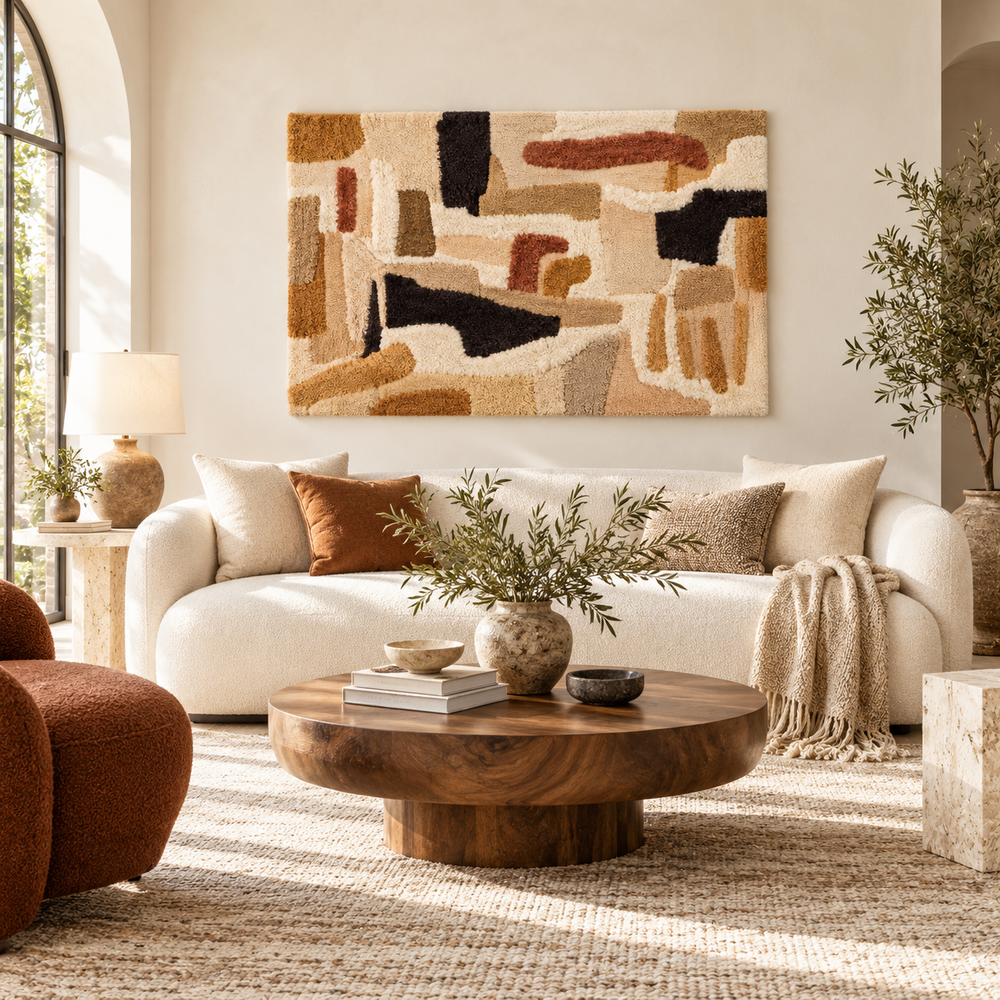 Sandstone Mosaic Study — front-facing room scene