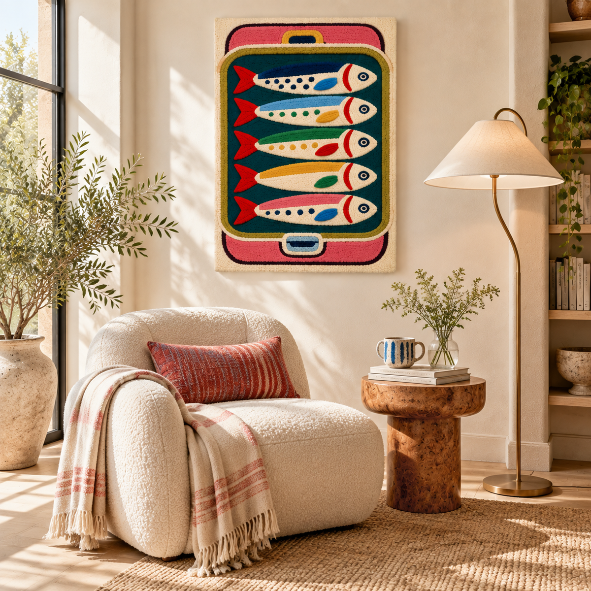 Sardines in a Coral Tin — front-facing room scene [room-front]