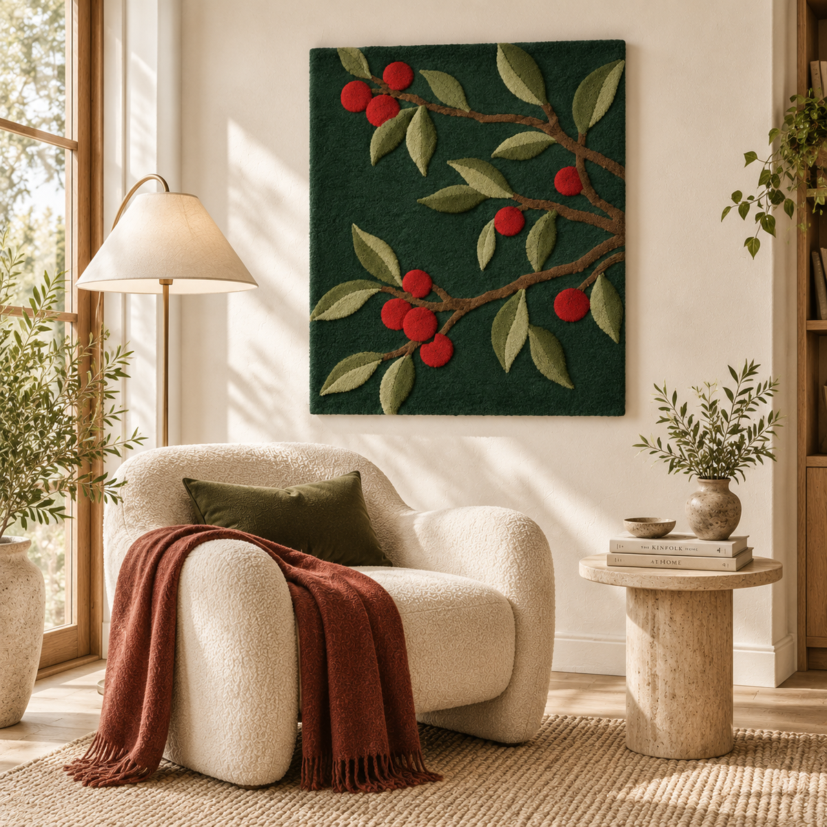 Scarlet Berry Bough — room setting 2