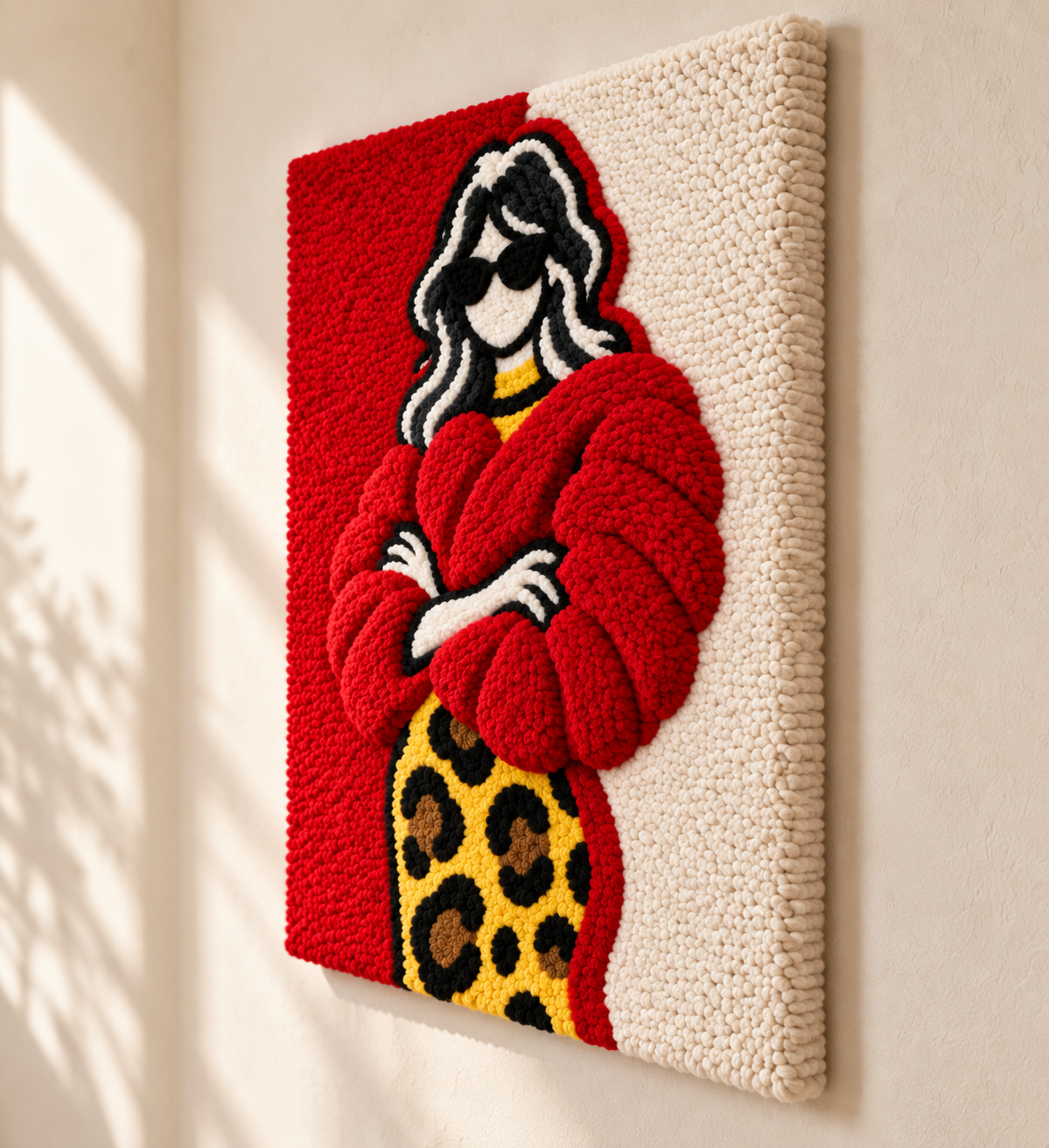 Scarlet Coat Confidence — angled relief view