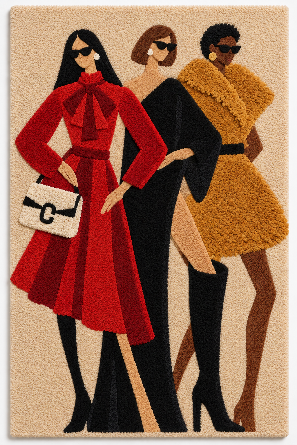 Hewn Earth Scarlet Coat Social Club wall art featuring vibrant red coat artwork on a neutral background.